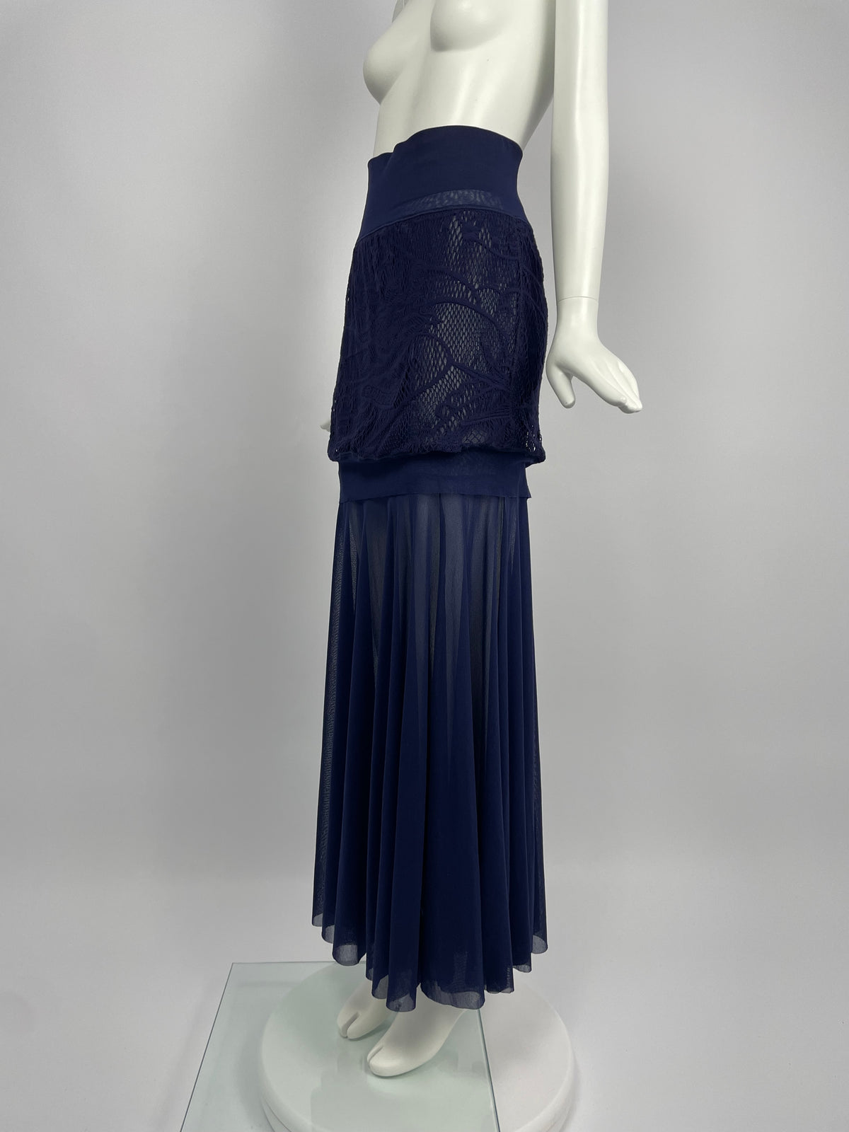 Jean Paul Gaultier S/S 2008 laser cut maxi skirt