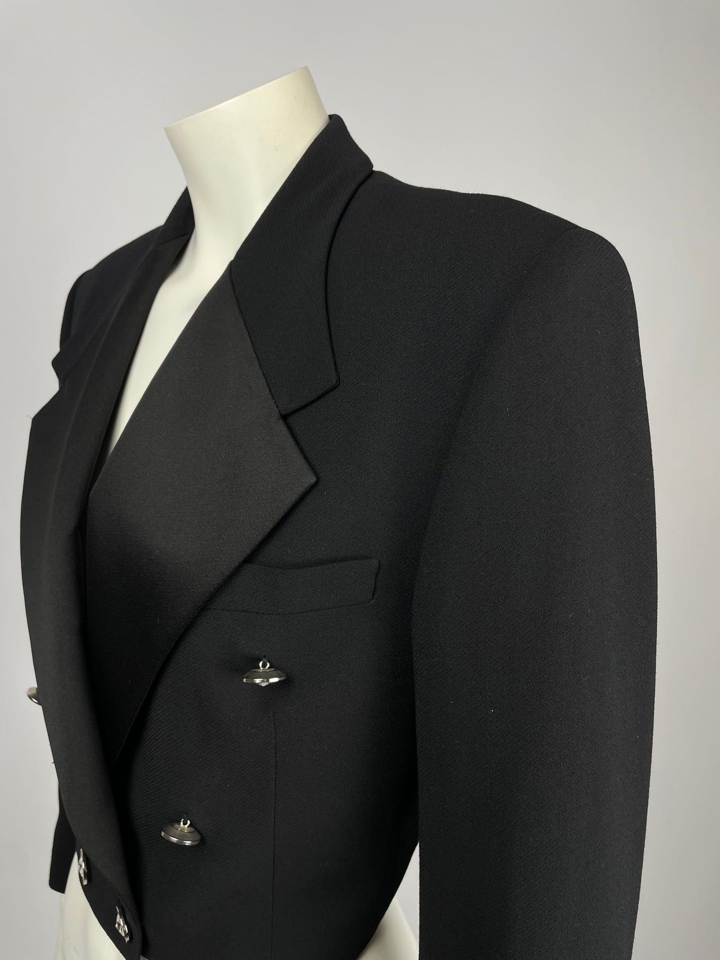 Gianni Versace S/S 1989 Cropped Tuxedo Blazer