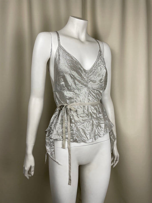 Prada Metallic Silk Top (M)