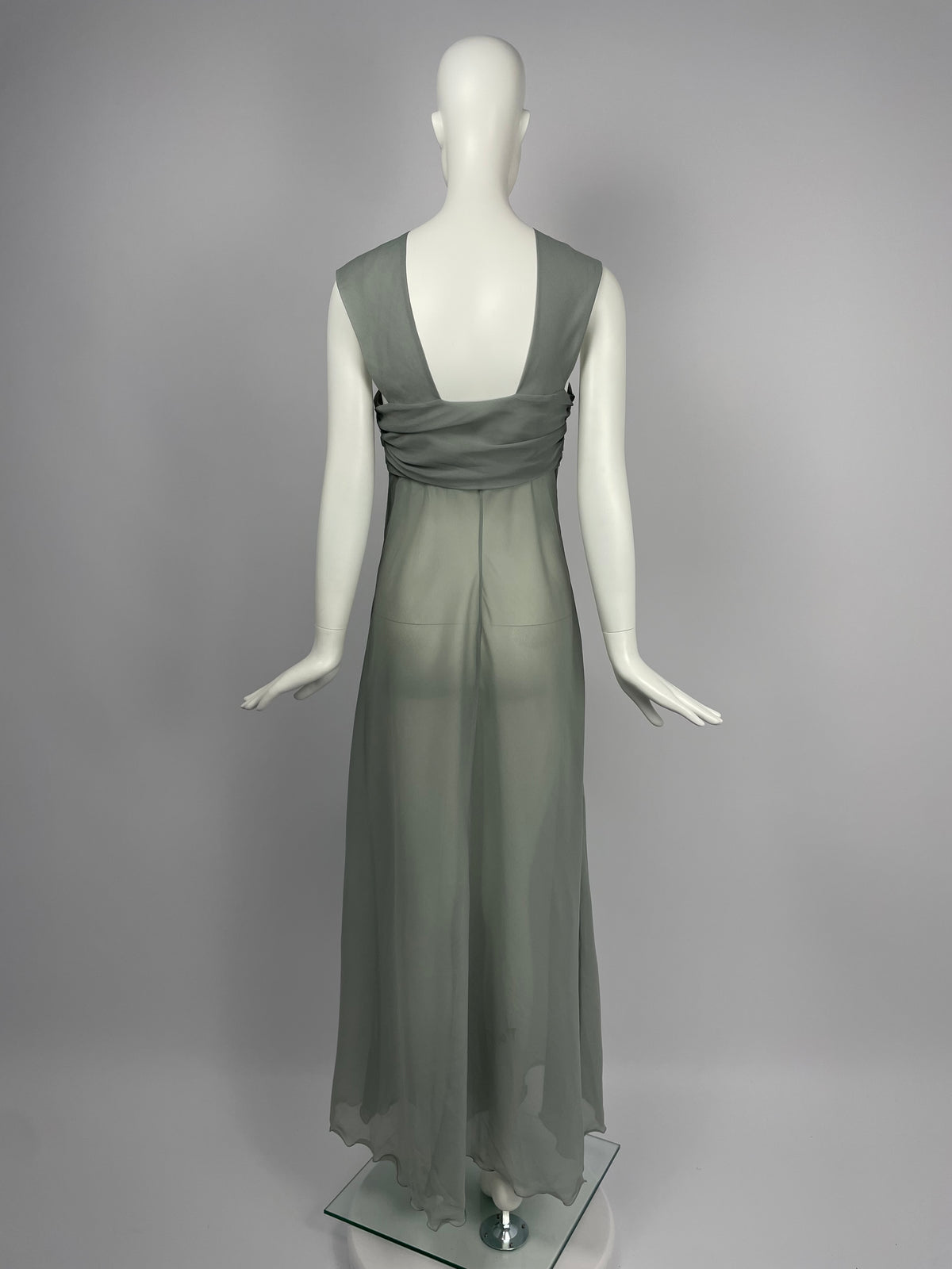 Dior 1980's gathered maxi dress