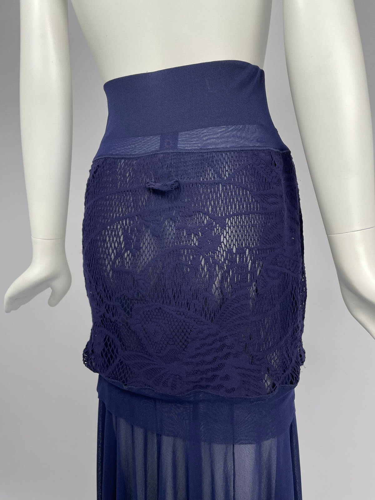 Jean Paul Gaultier S/S 2008 laser cut maxi skirt