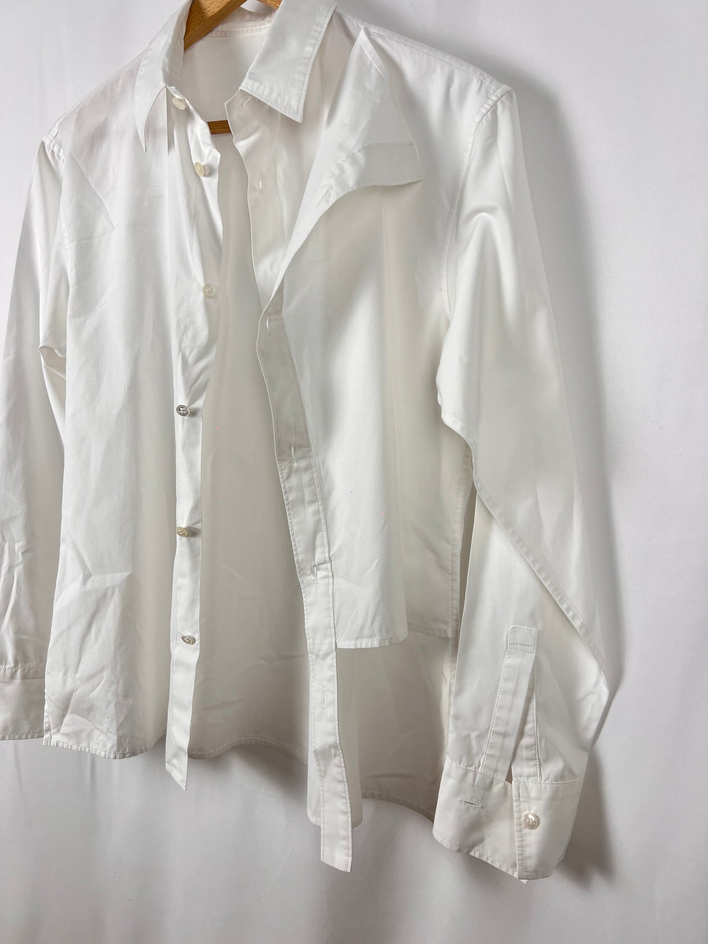 Yohji Yamamoto white Lapel shirt (S)