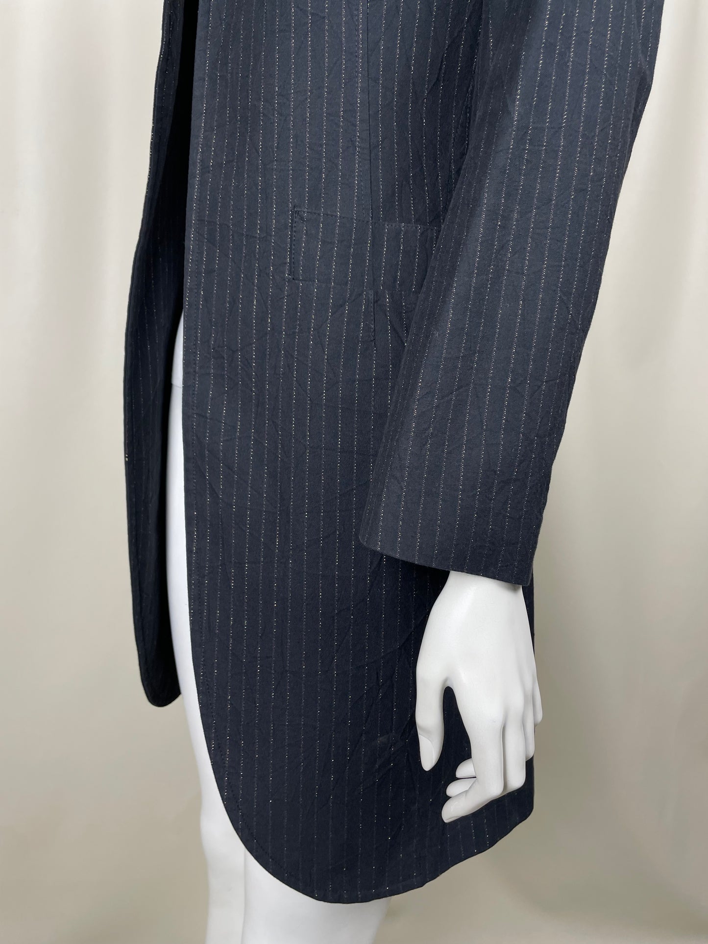Yohji Yamamoto Pinstripe Long Blazer (M)