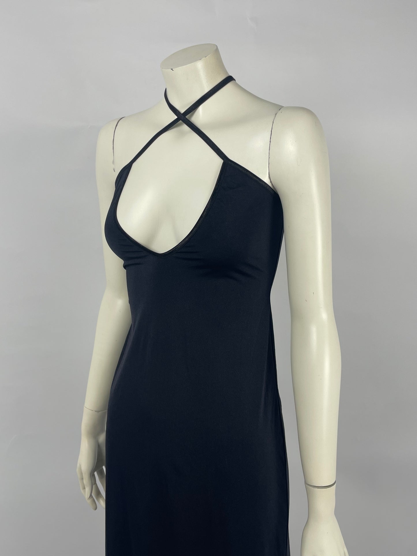 Blumarine 2000’s wide neckline gown