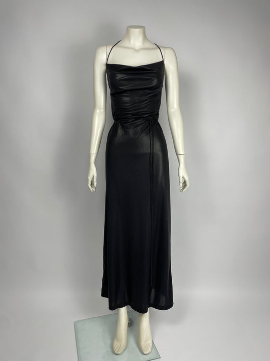 Plein Sud 1990’s Glittery bondage maxi dress