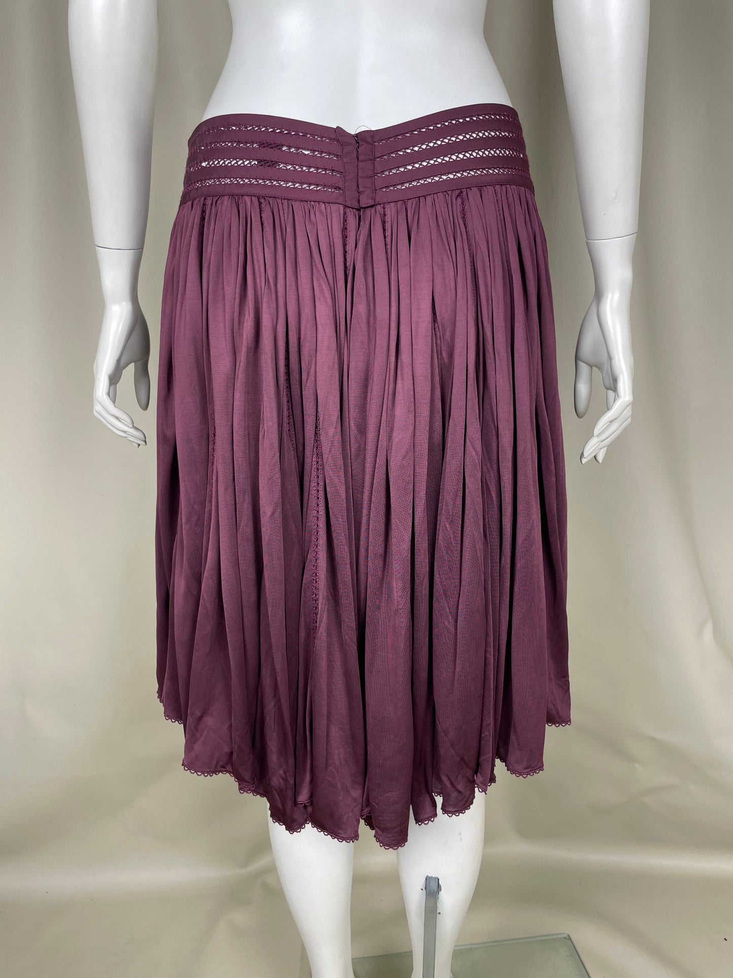 Louis Vuitton Silk Heavyweight Skirt (L)