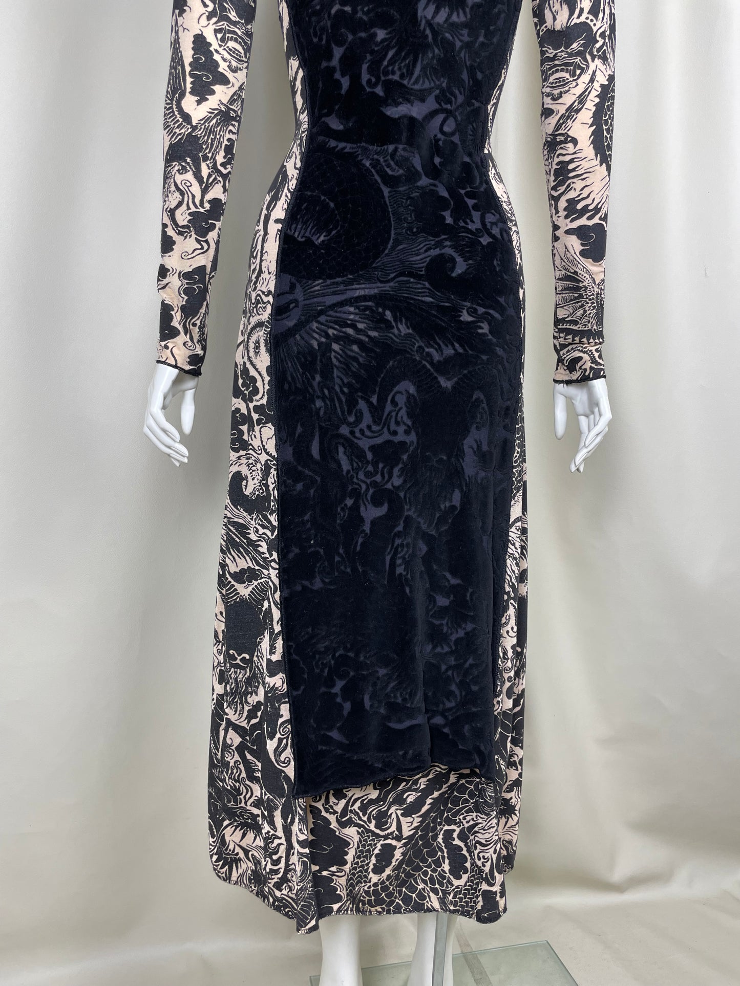 Jean Paul Gaultier Tattoo Mesh Dress (M)