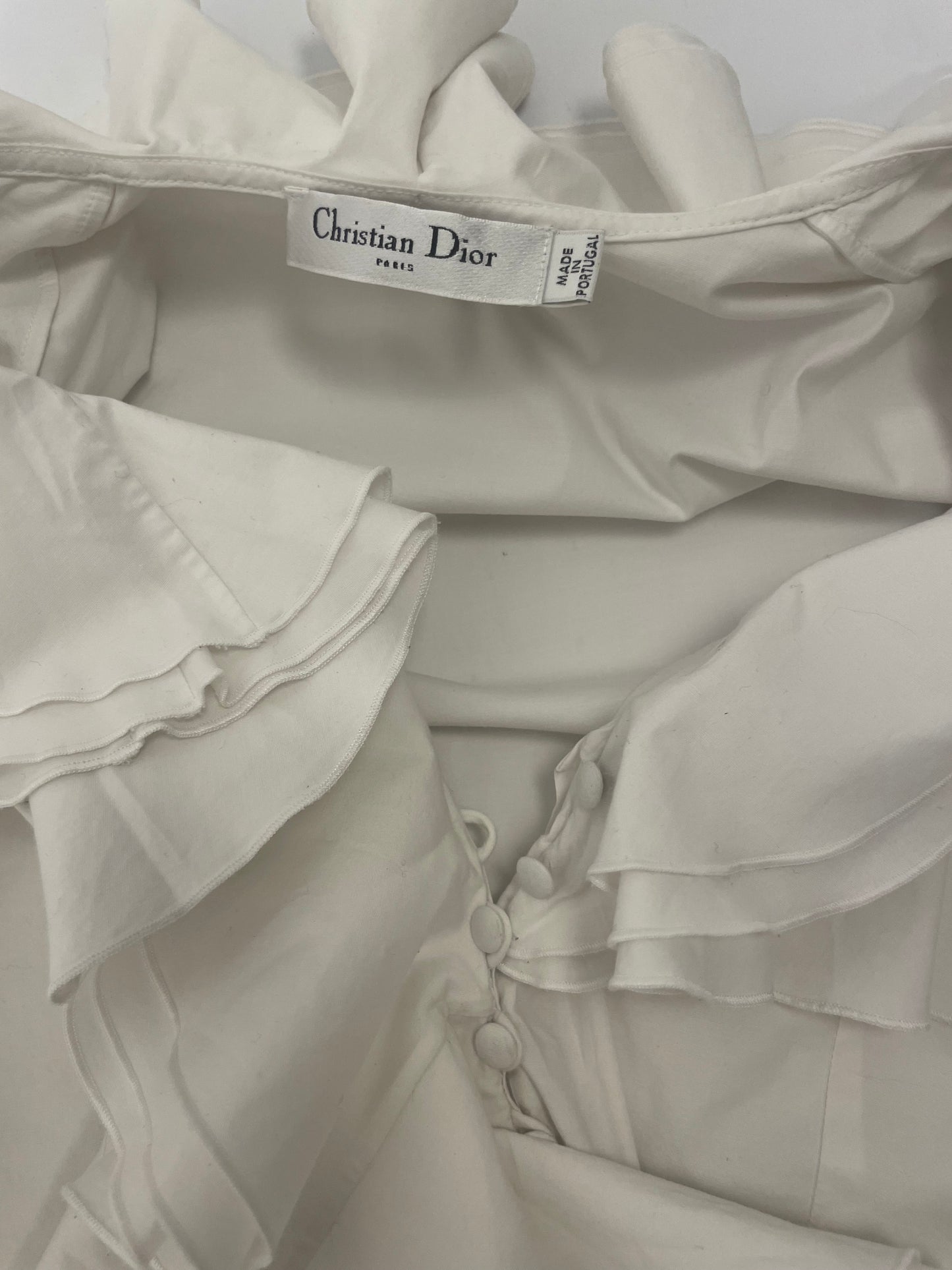 Dior by John Galliano F/W 2008 ruffled white chemise