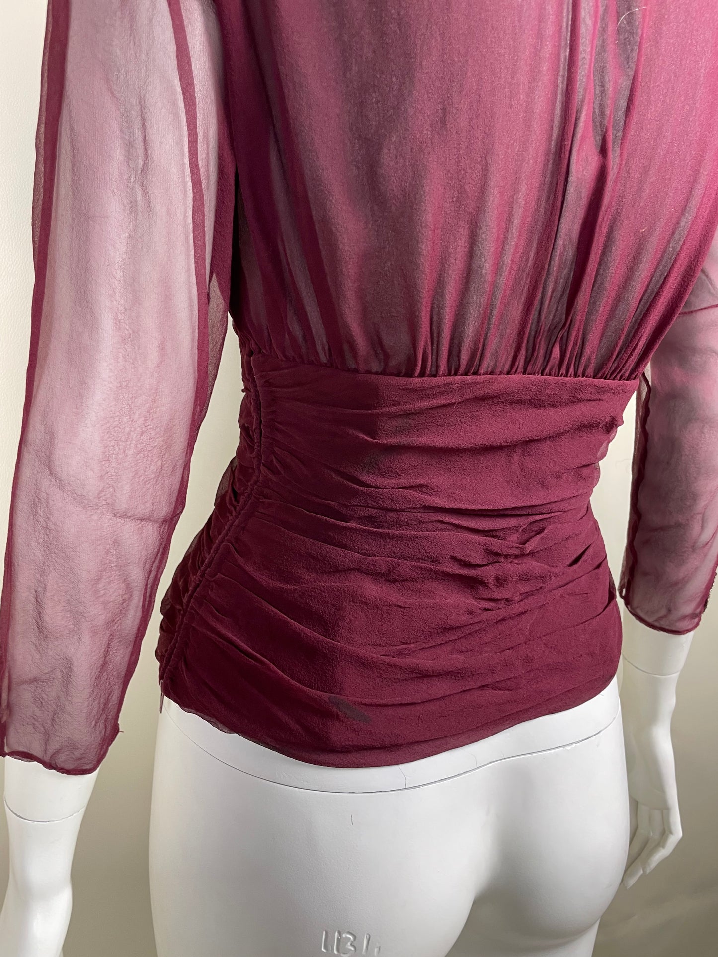 Chloe 1990’s Silk Pleats Blouse (S)