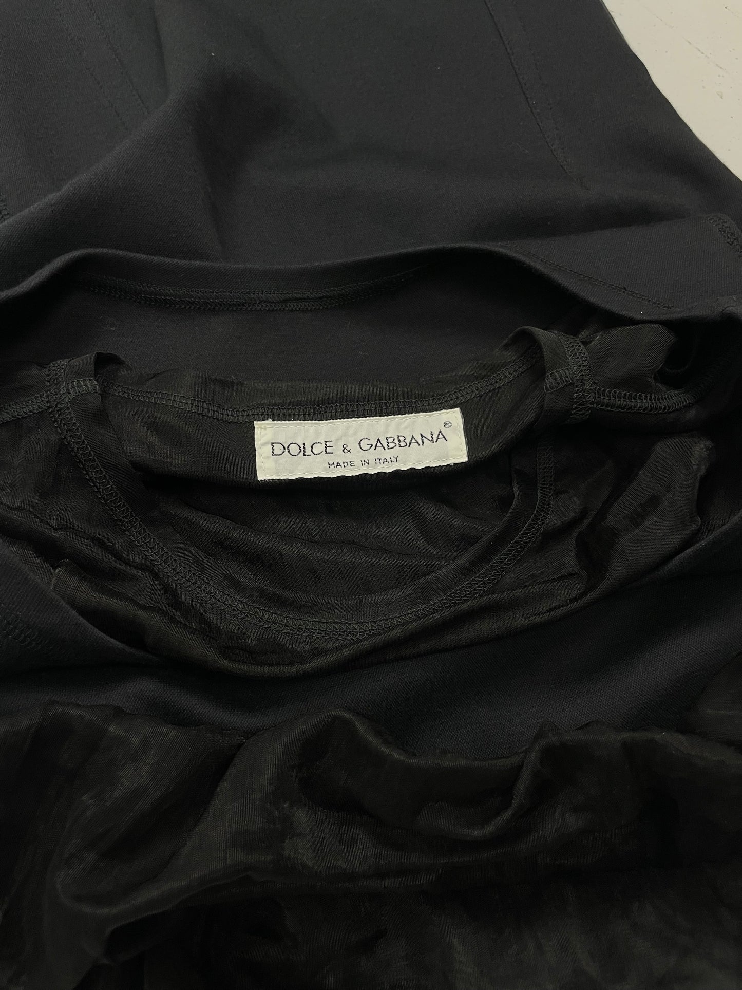 Dolce & Gabbana Early 1990’s  Sheath Double Layer Dress