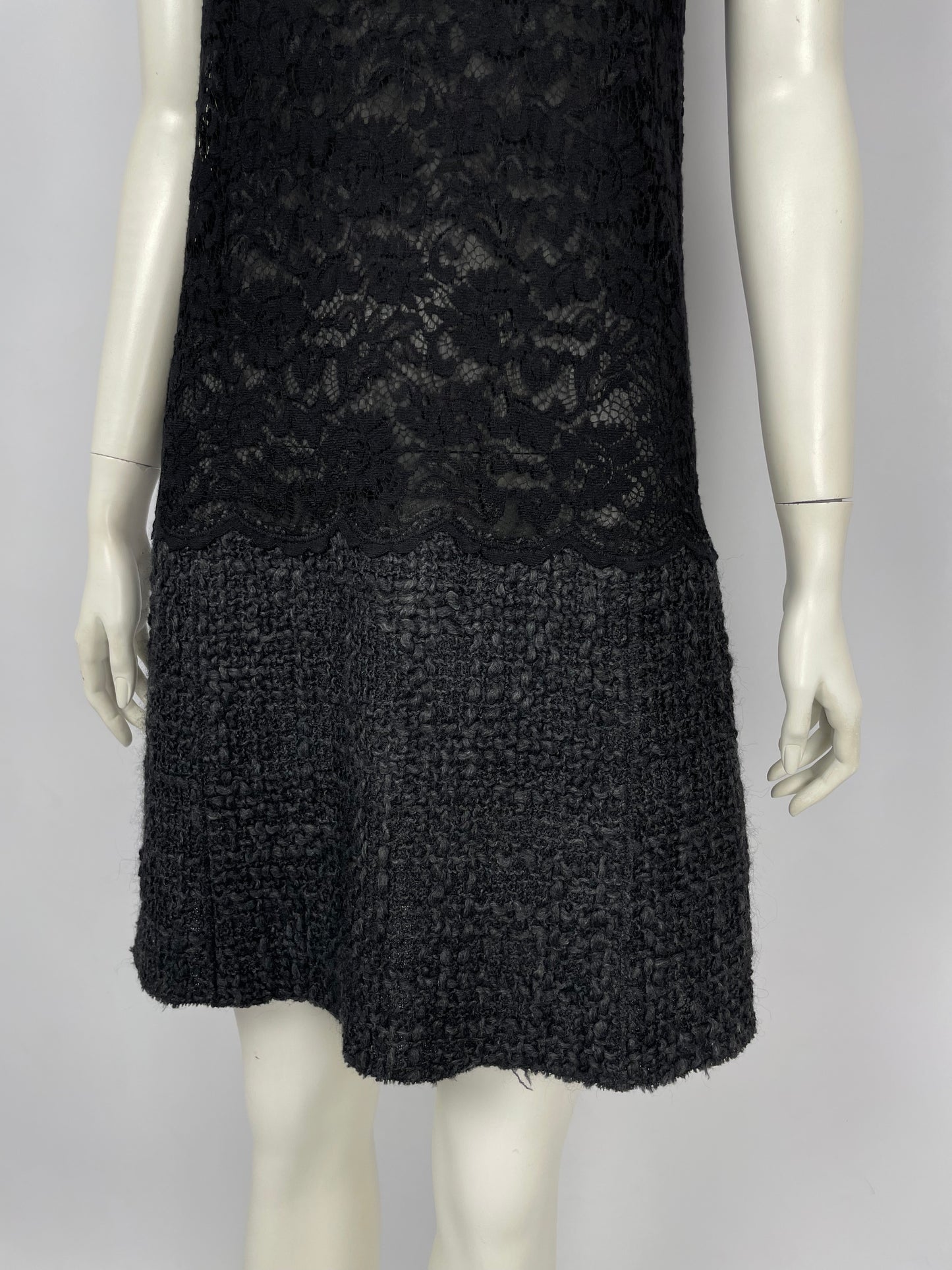 Dolce & Gabbana Lace & Tweed Dress