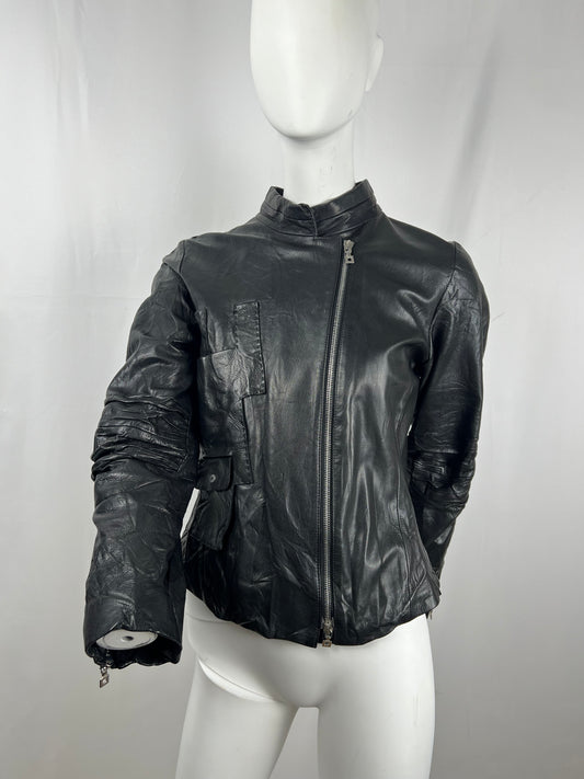 Marithé + François Girbaud Asymmetric Biker Jacket (S)