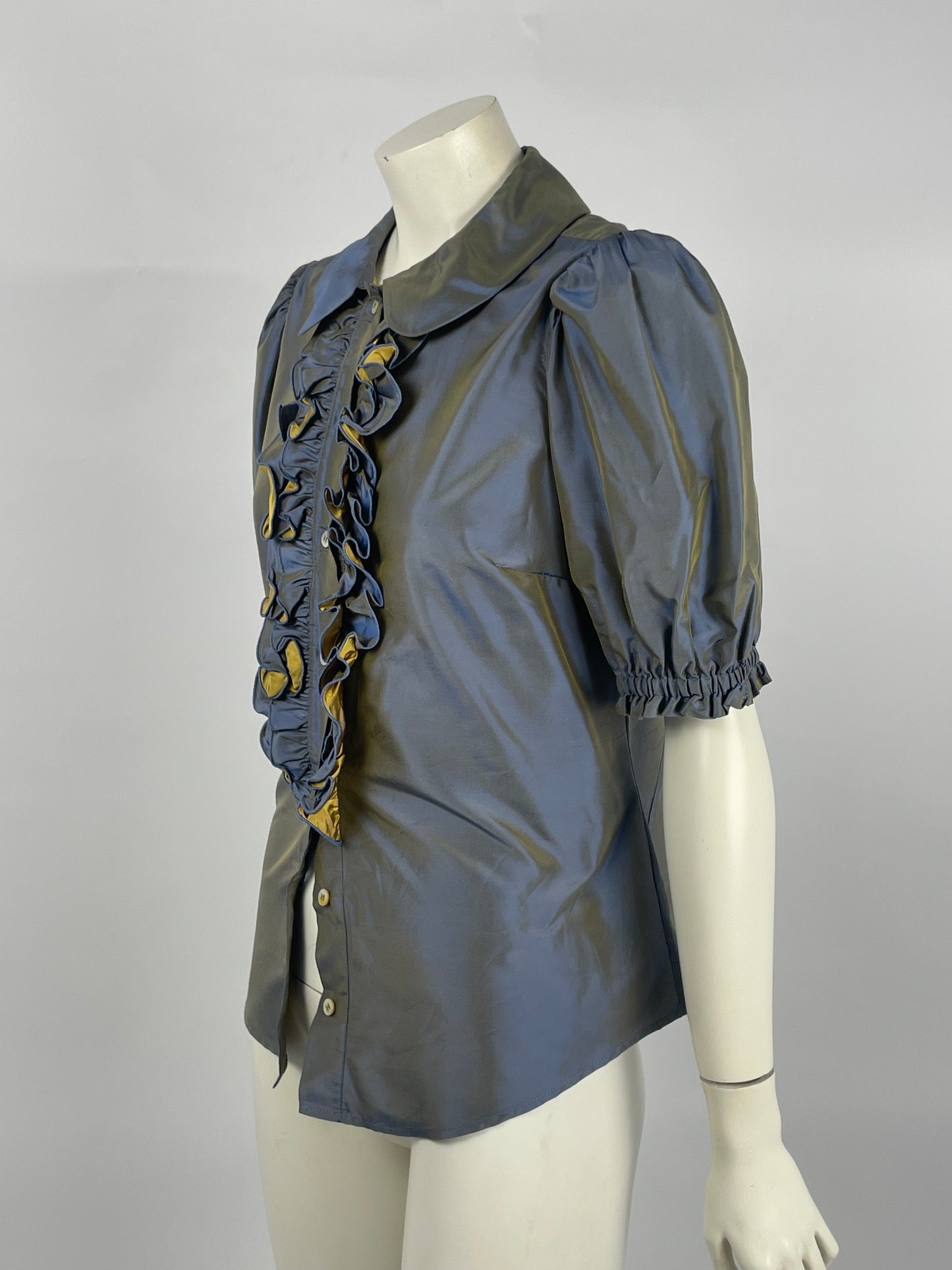 Moschino 2000’s Couture Satin ruffled shirt