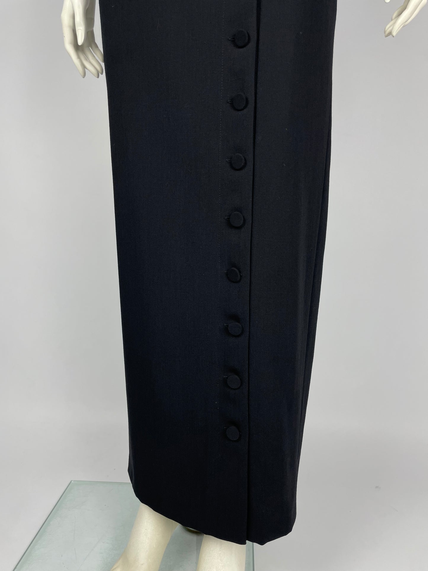 Jean Paul Gaultier wool button up maxi skirt