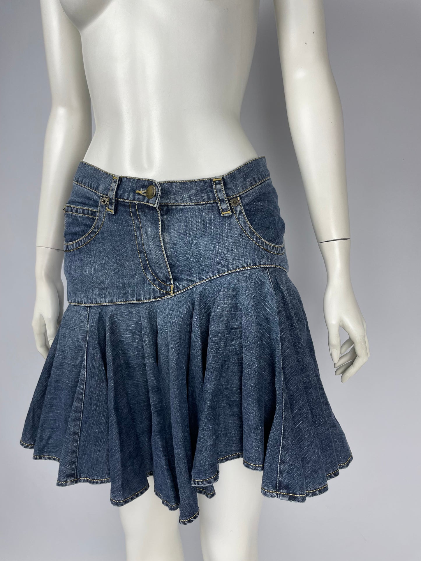 Plein Sud S/S 2003 Denim Mini Skirt