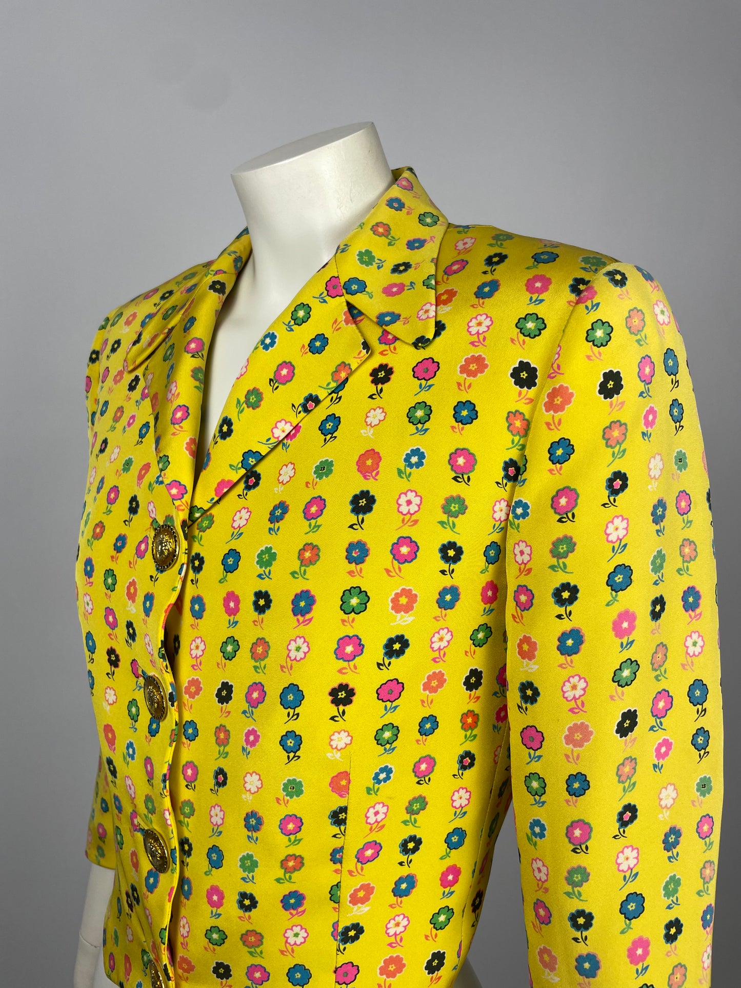 Gianni Versace S/S 1993 Flower Print Cropped blazer