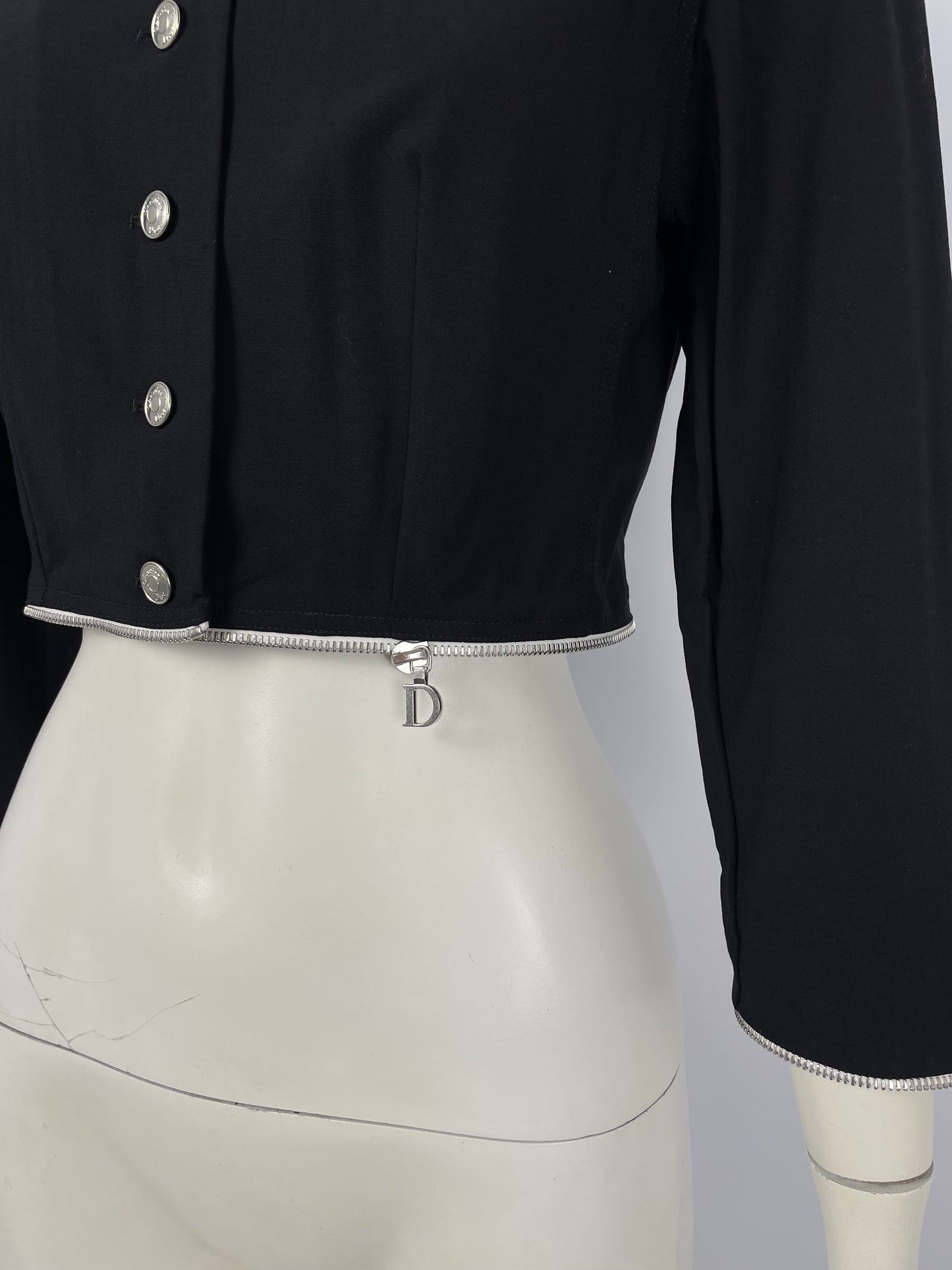 Dior by John Galliano S/S 2001 cropped zipper jacket.