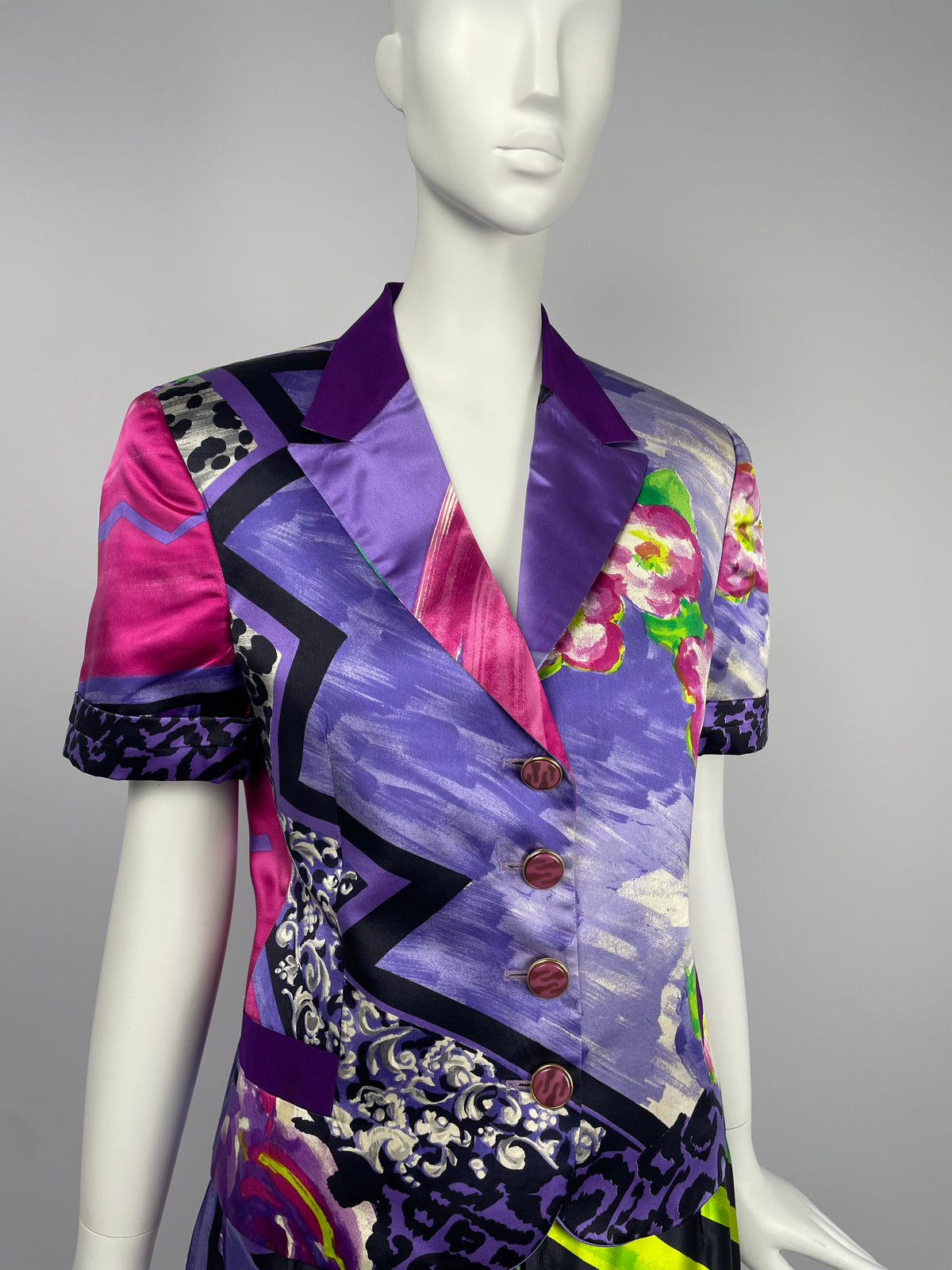 Gianni Versace S/S 1990 Printed suit