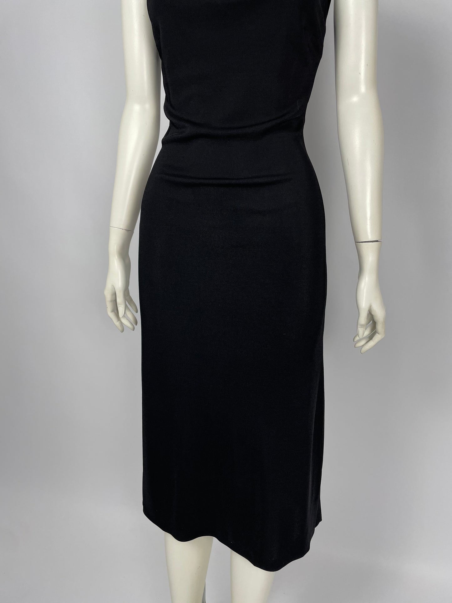 Gianni Versace early 2000’s knit maxi dress logo.
