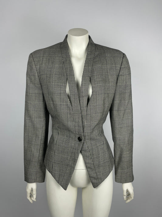 Gianni Versace F/W 1989 Houndstooth Cropped Blazer