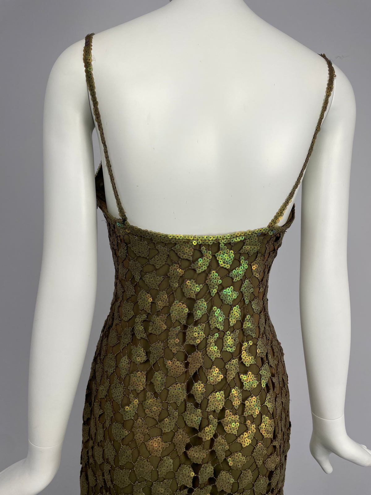 Georges Rech 1990's satin leaf dress