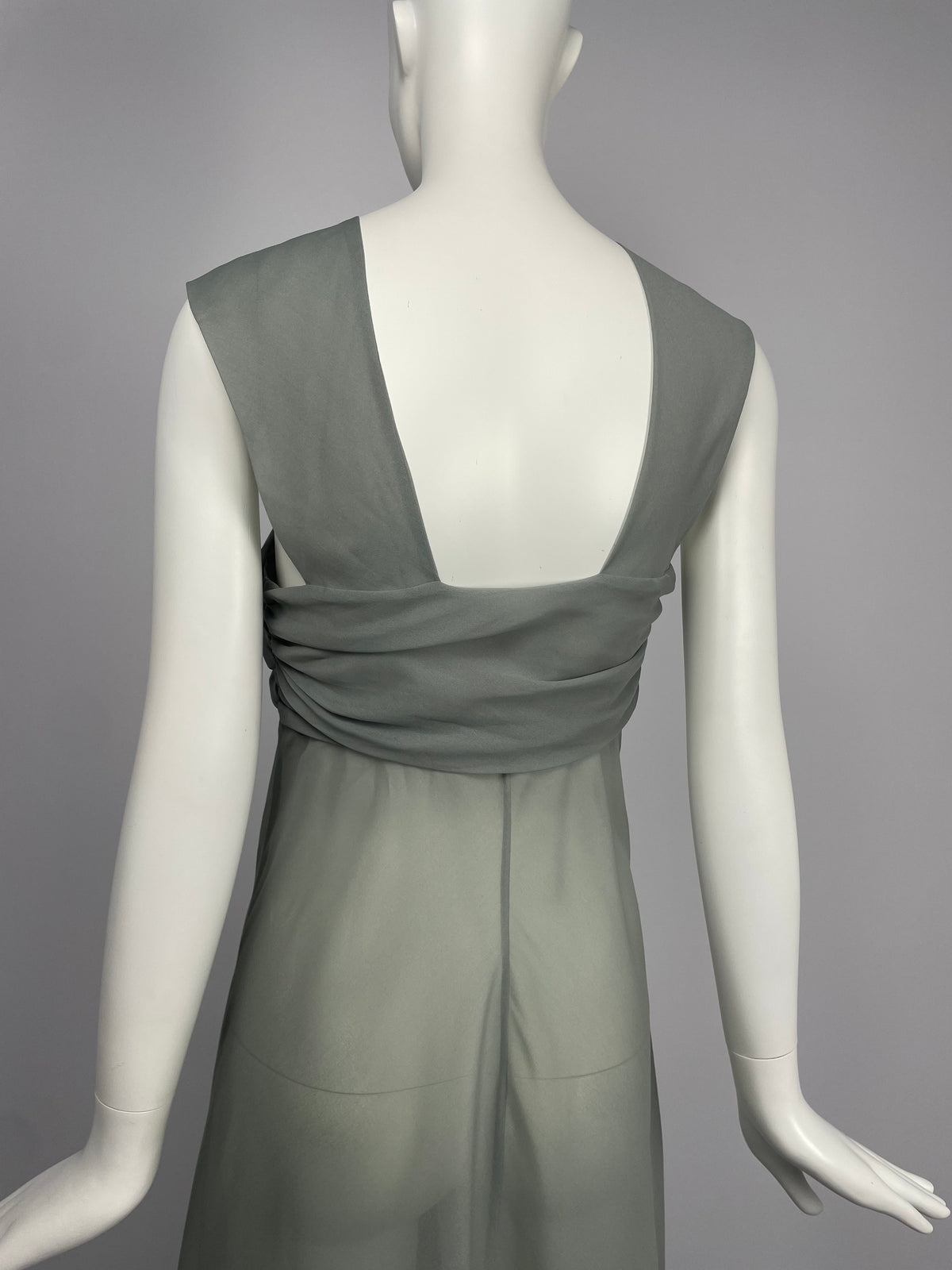 Dior 1980's gathered maxi dress