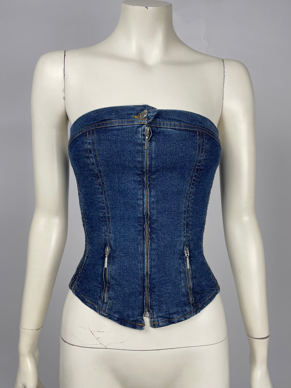 Plein Sud 2000’s denim bustier