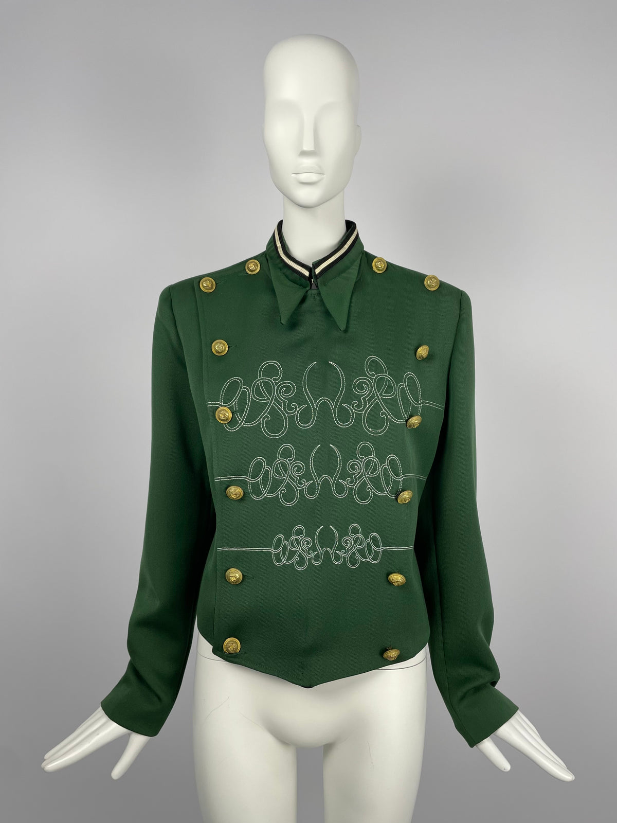 Marithe closed 1980's double breasted napoleon jacket