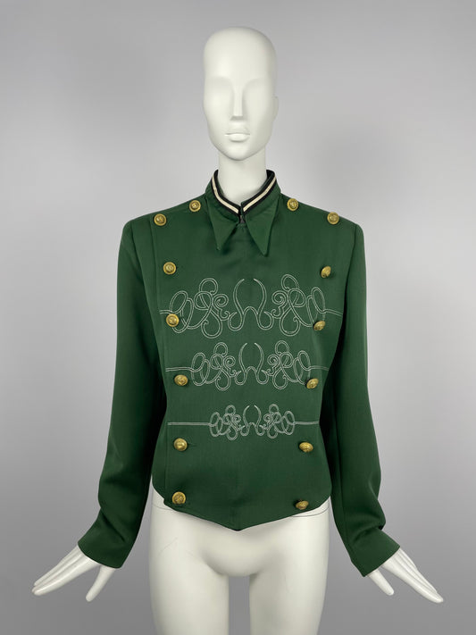 Marithe closed 1980's double breasted napoleon jacket