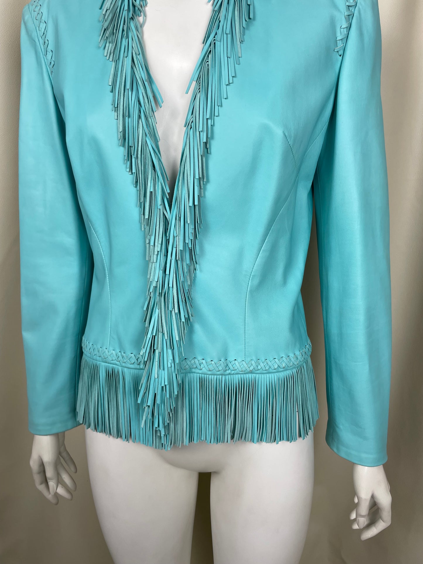 Gianni Versace S/S 2002 Fringes Leather Blazer (M)