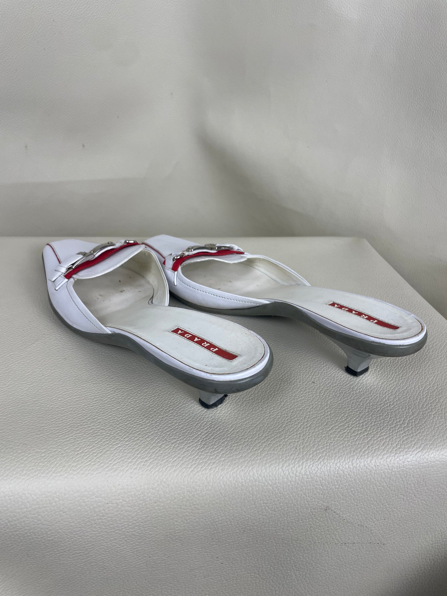 Prada 2000’s Kitten Heel Sandals (37)