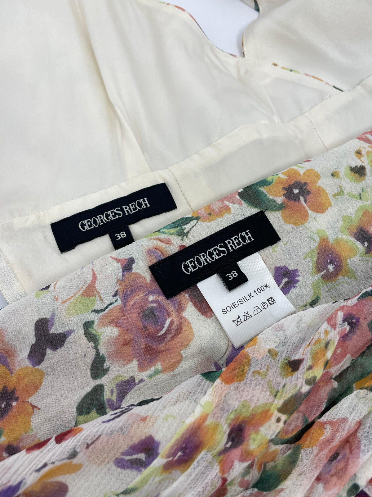 Georges Rech 2000’s gathered silk summer set