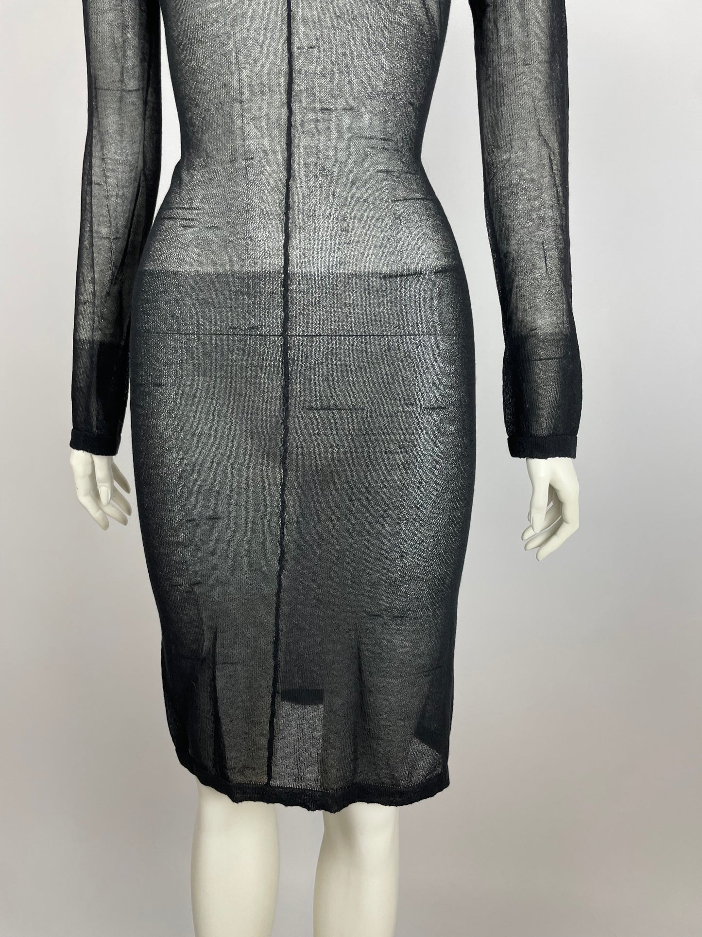 Dolce & Gabbana sheer mesh v neck dress