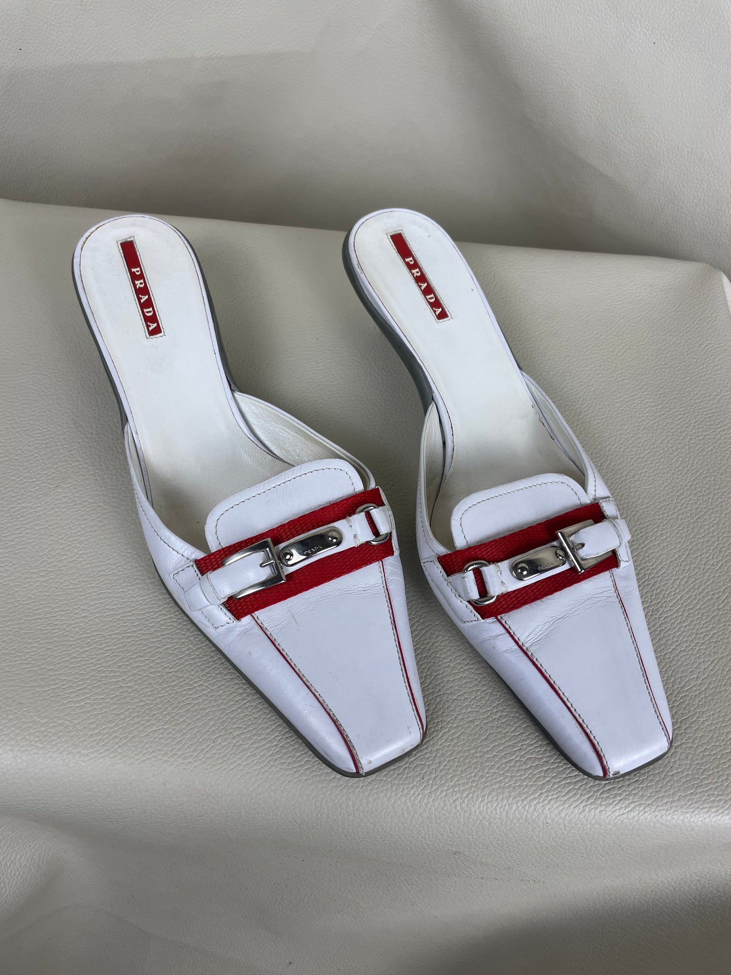 Prada 2000’s Kitten Heel Sandals (37)