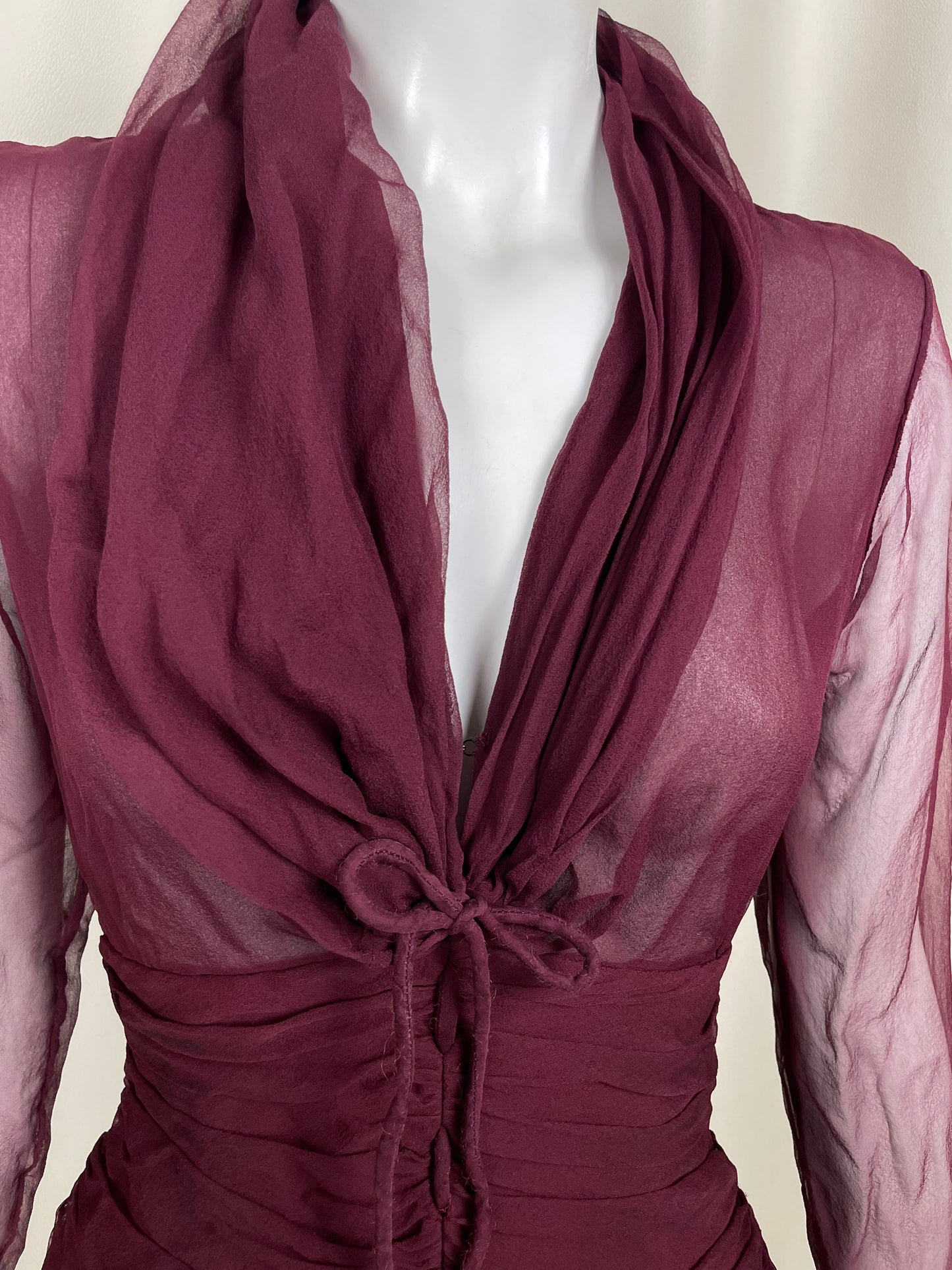 Chloe 1990’s Silk Pleats Blouse (S)