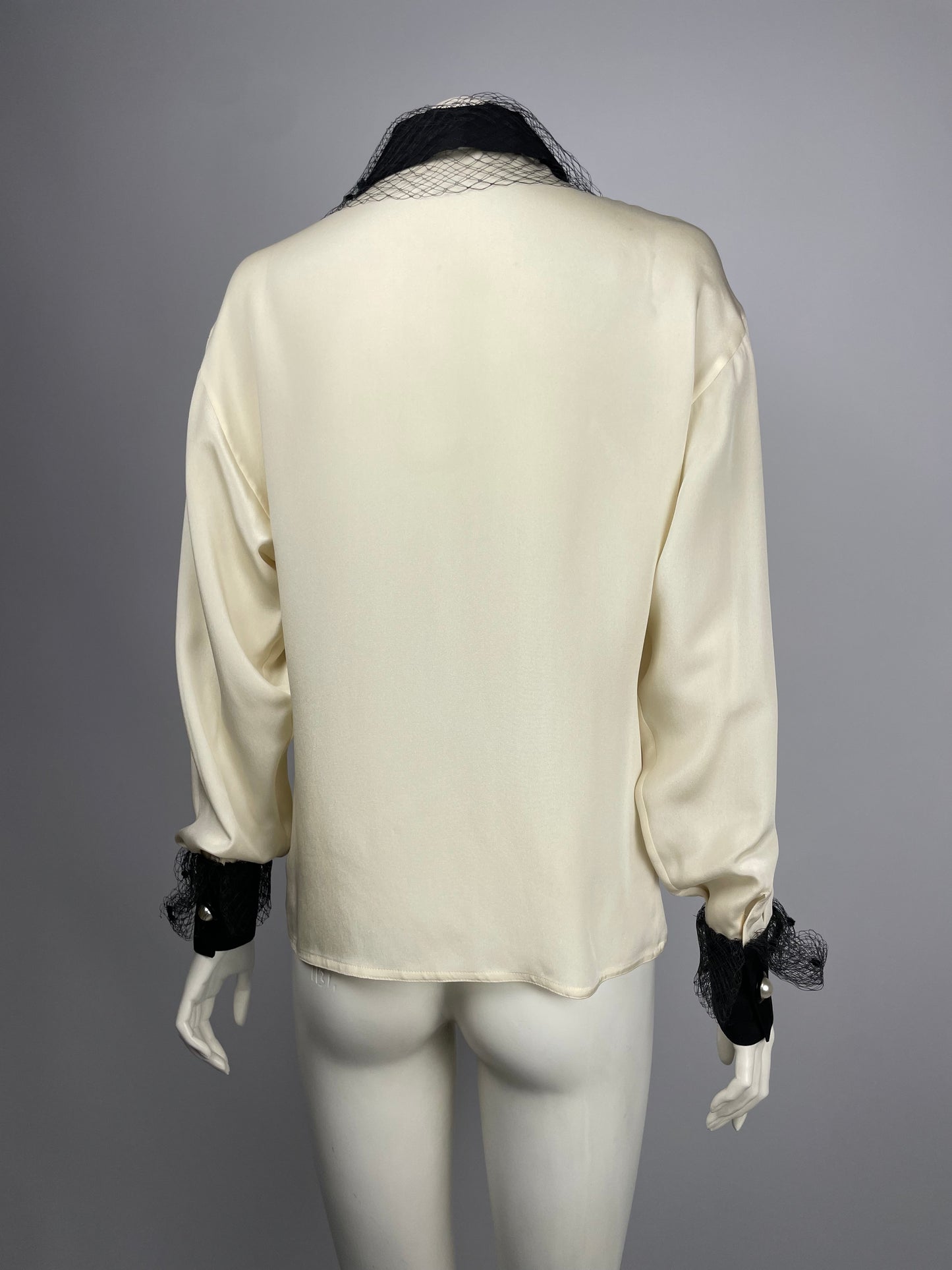Gianni Versace F/W 1989 Silk and lace shirt