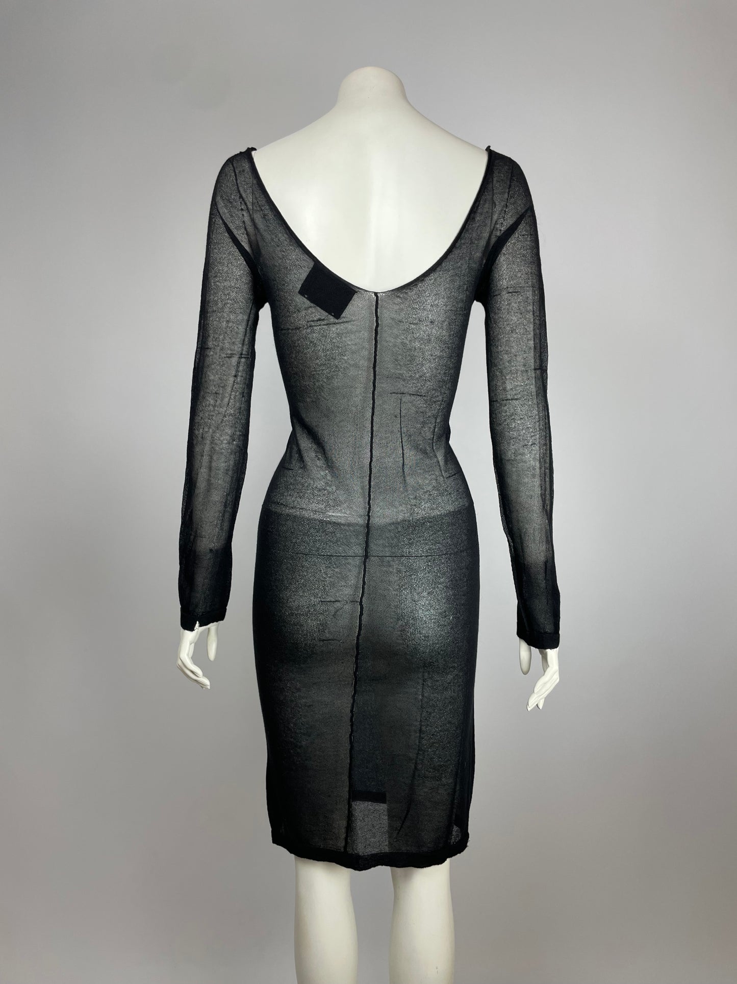 Dolce & Gabbana sheer mesh v neck dress