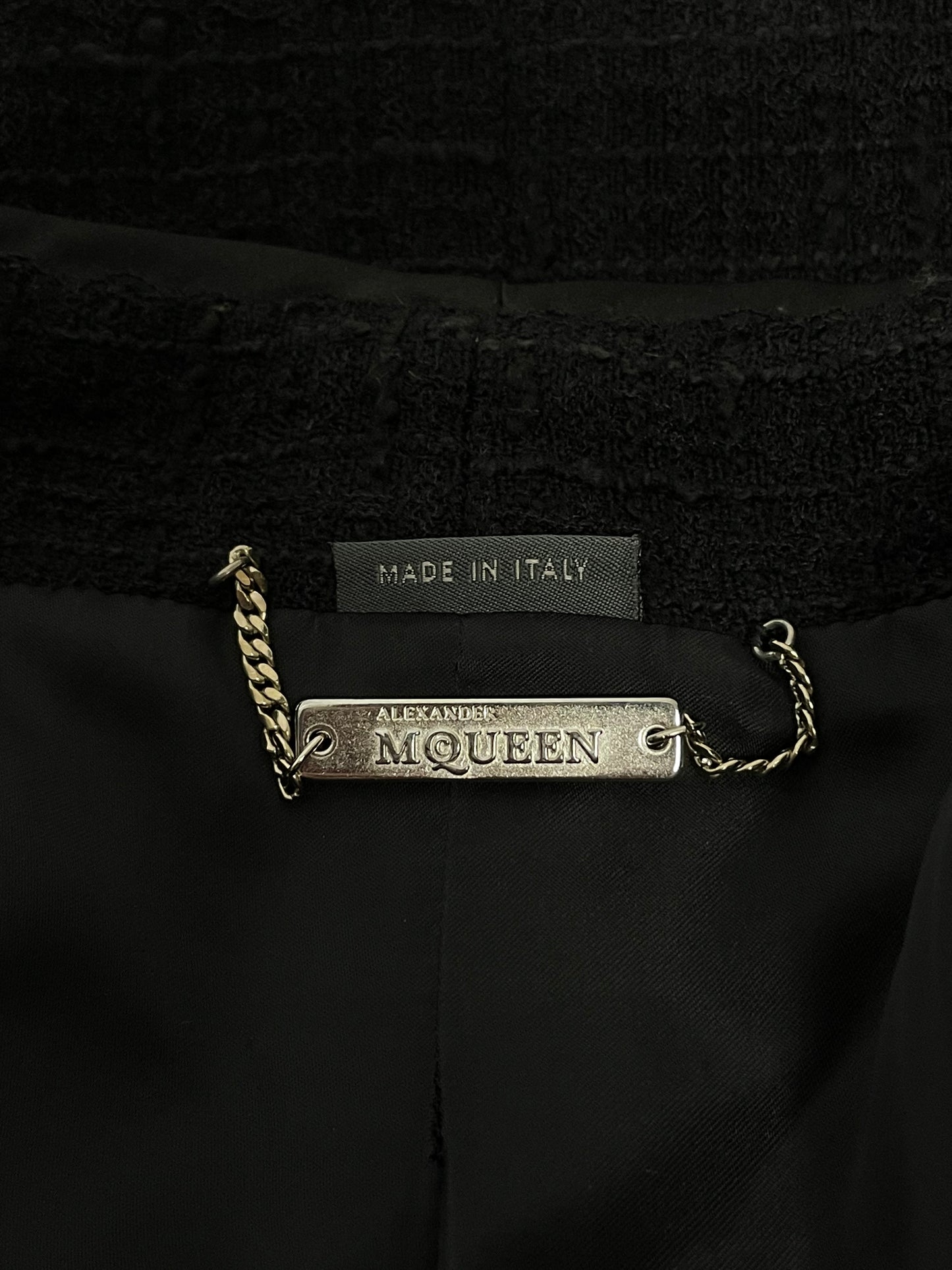 Alexander McQueen F/W 2003 Tweed Zipper blazer