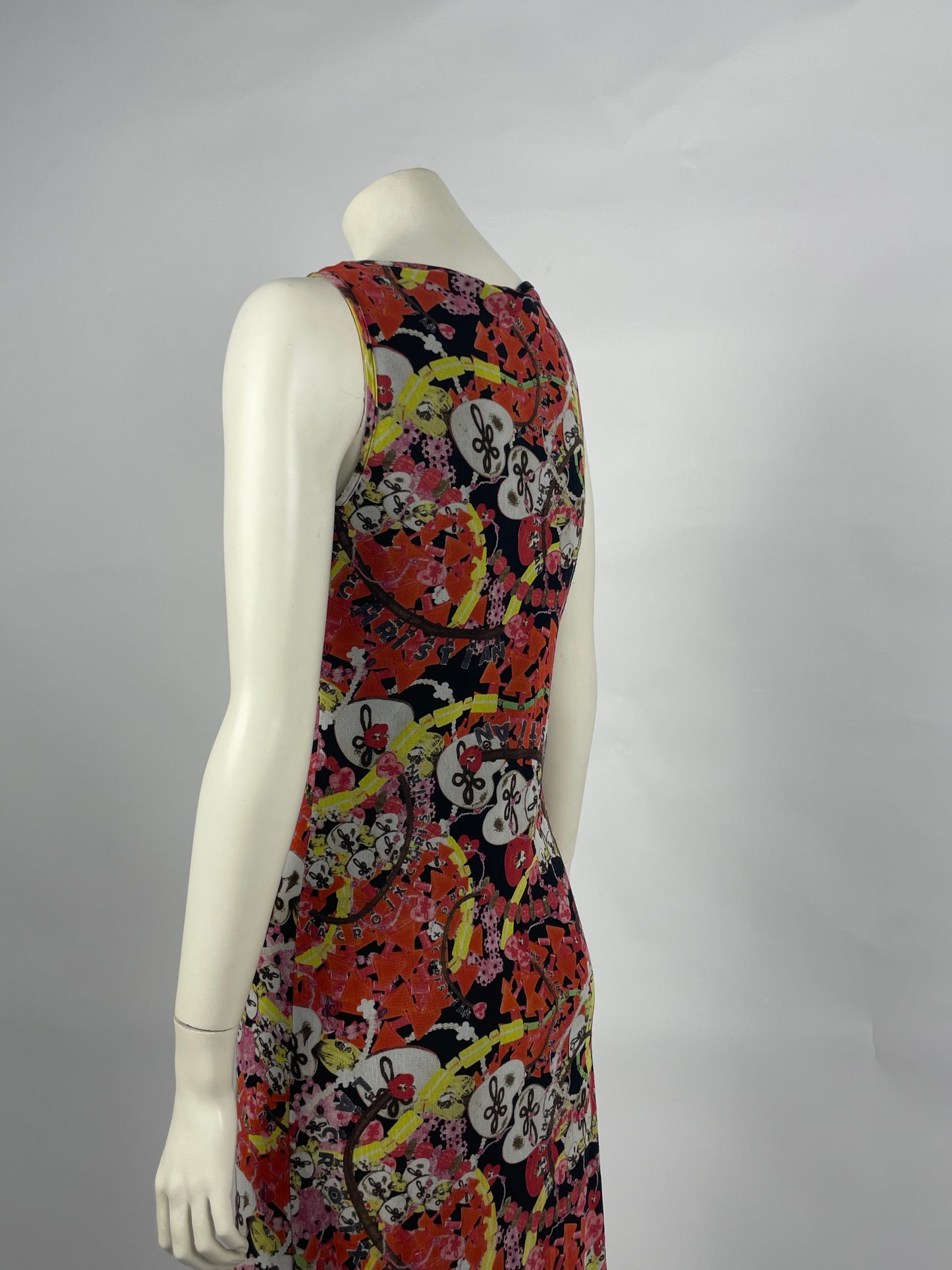 Christian Lacroix 1990’s Printed mesh dress