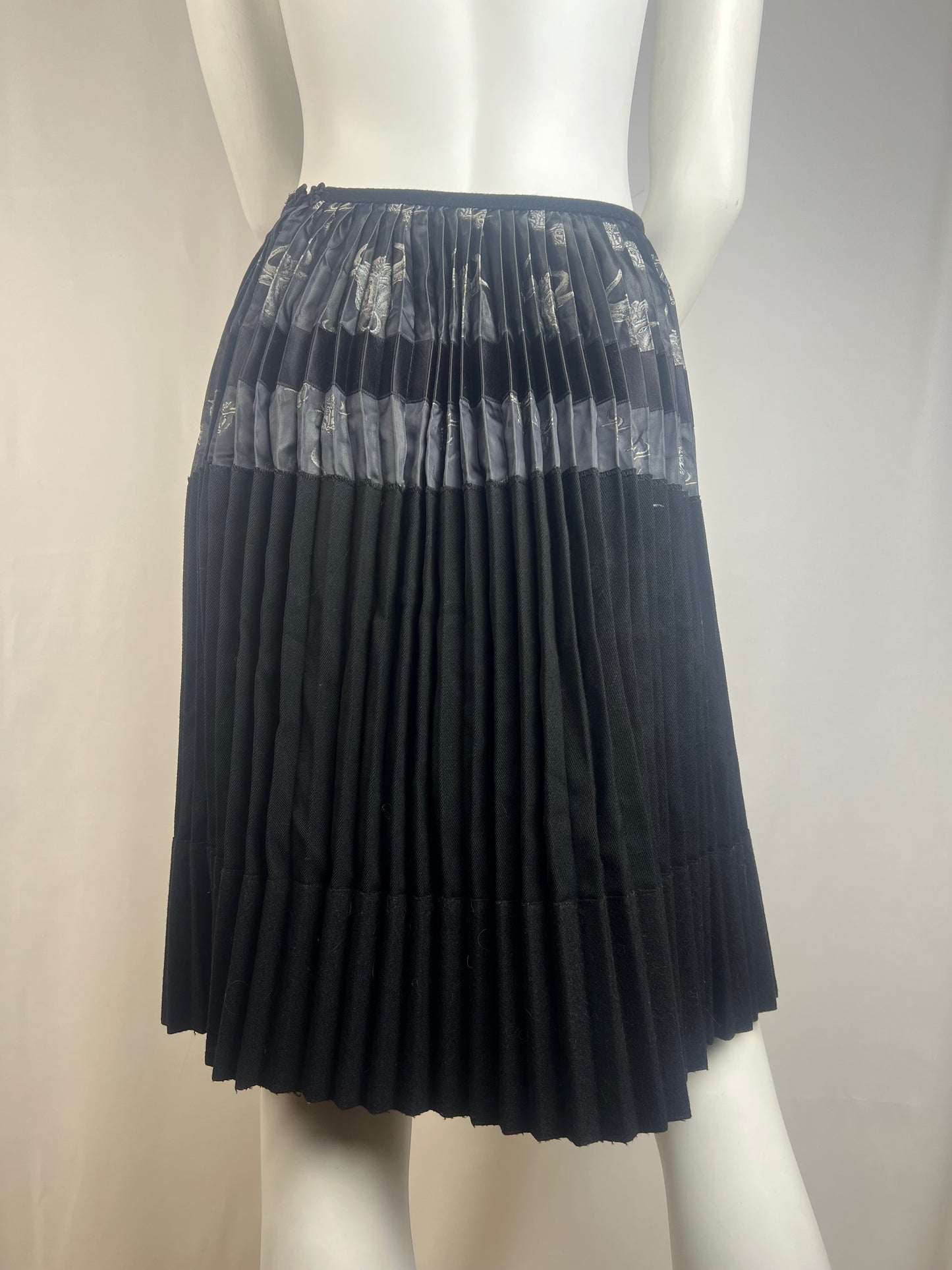 Jean Paul Gaultier Bull Print Pleated Skirt (S)