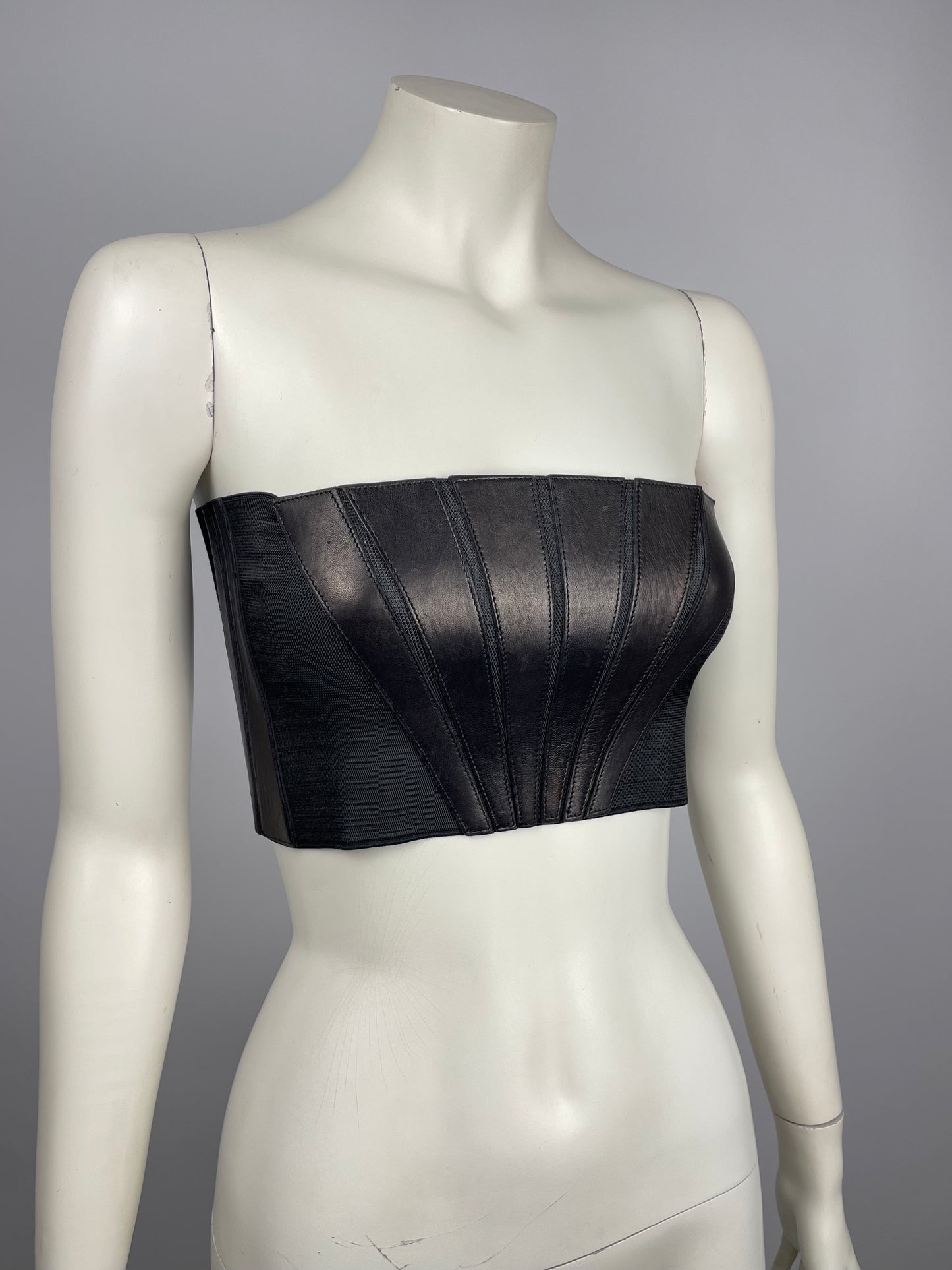 Claude Montana 1980’s Leather Bustier