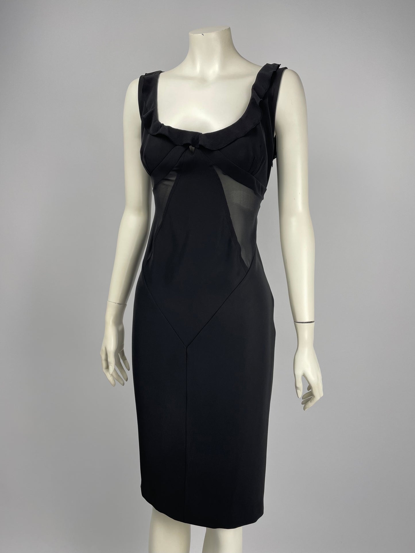 Blumarine 2000’s wide neckline dress