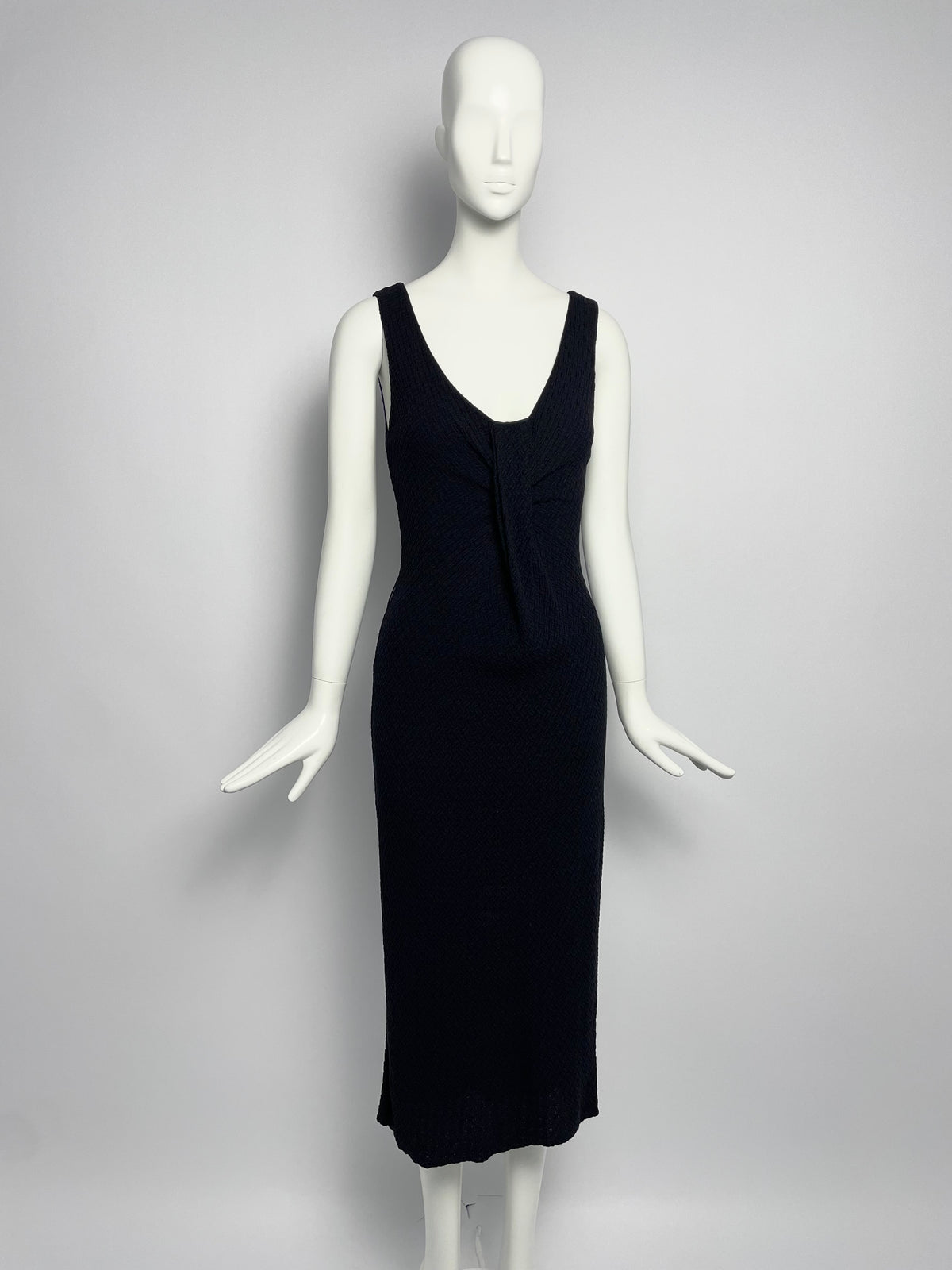 Dior F/W 2008 Knit pleated neckline dress