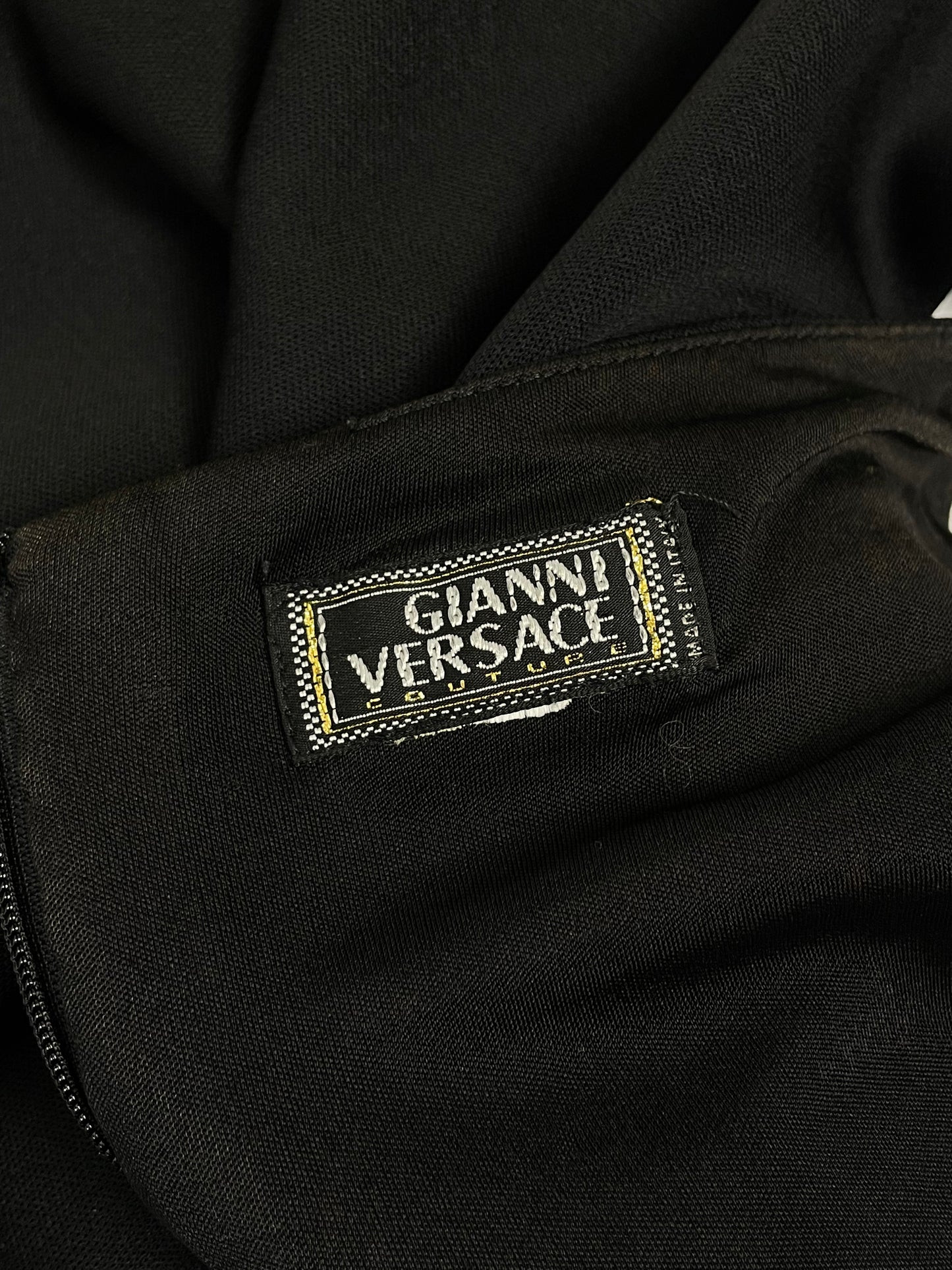 Gianni Versace Couture 1990’s transparent side dress.