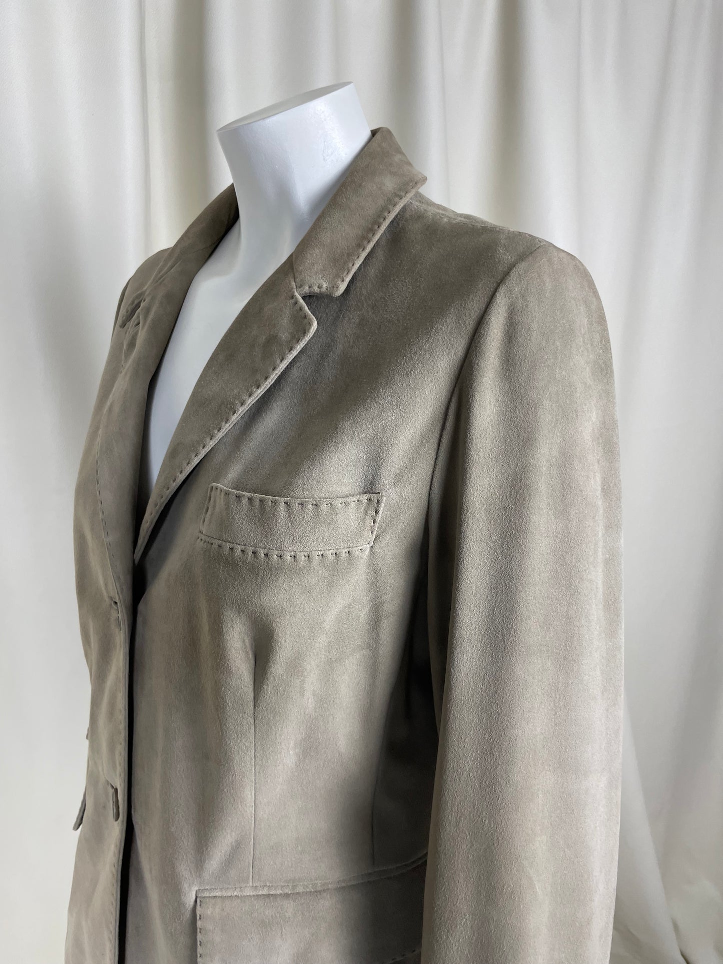 Loro Piana Asymmetrical Suede Blazer (M)