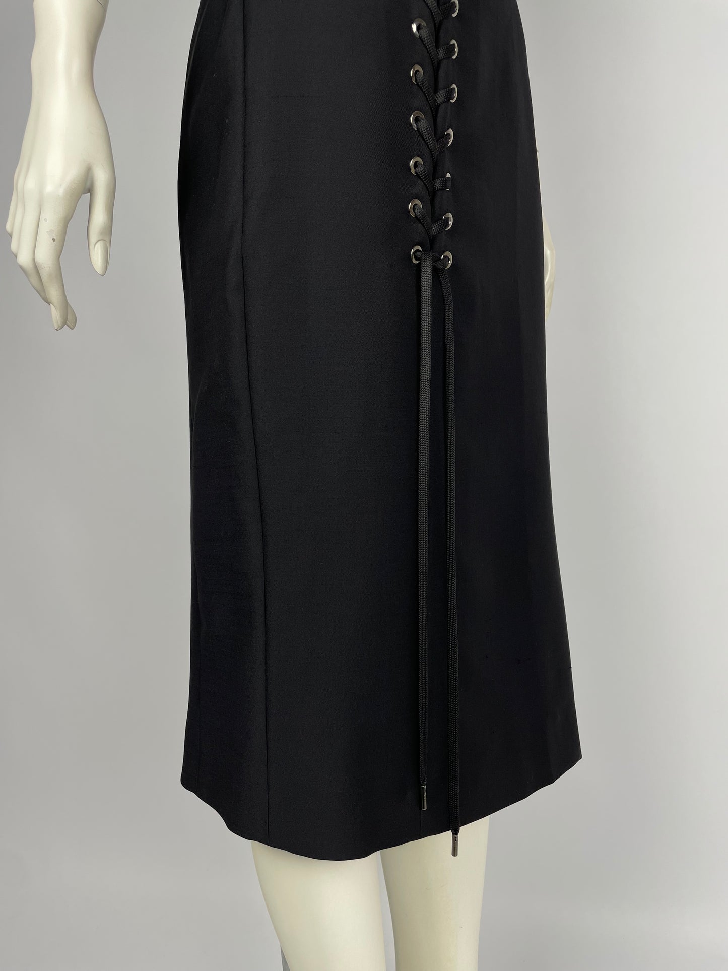Dior by John Galliano bondage maxi skirt.
