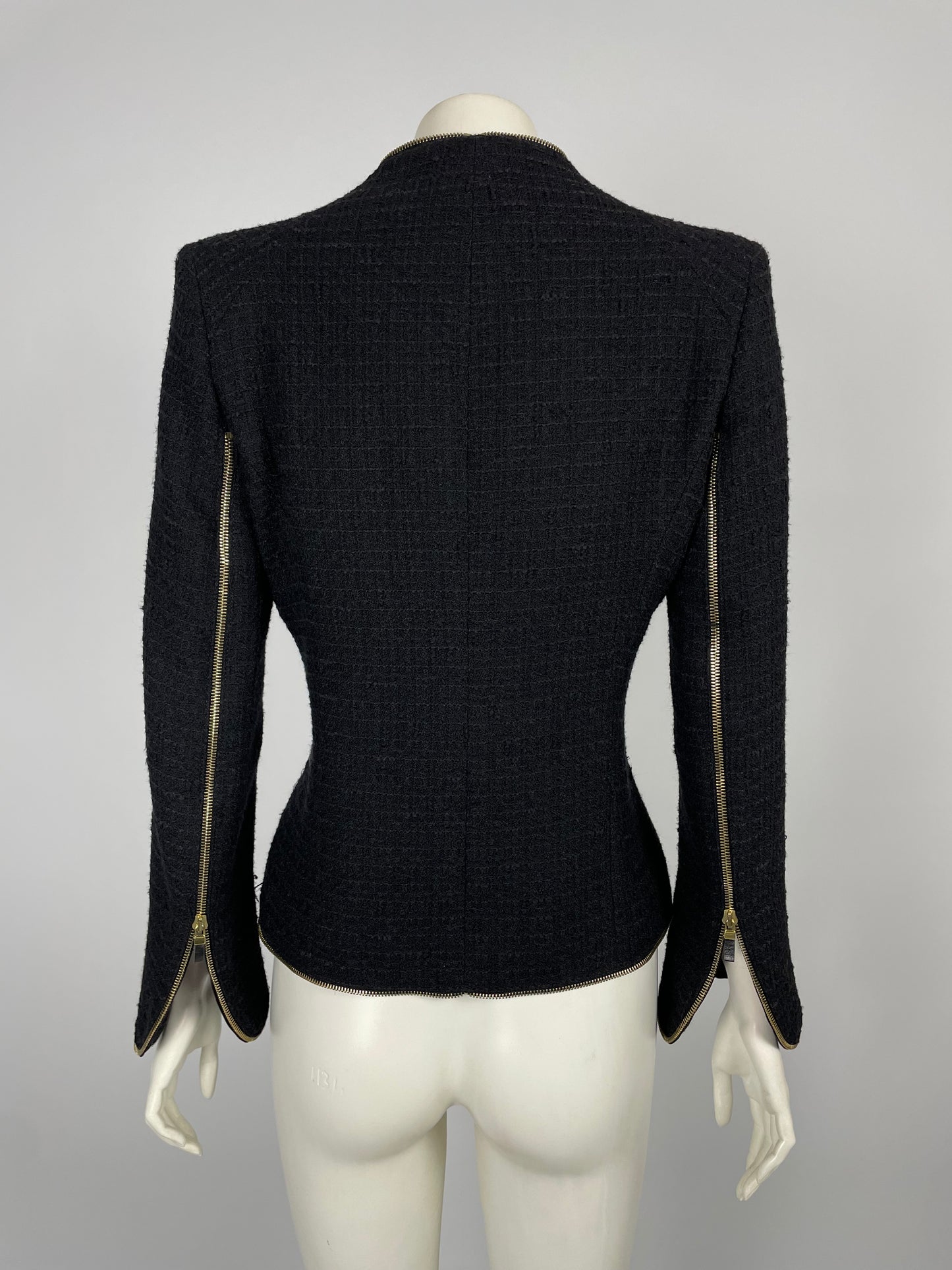 Alexander McQueen F/W 2003 Tweed Zipper blazer