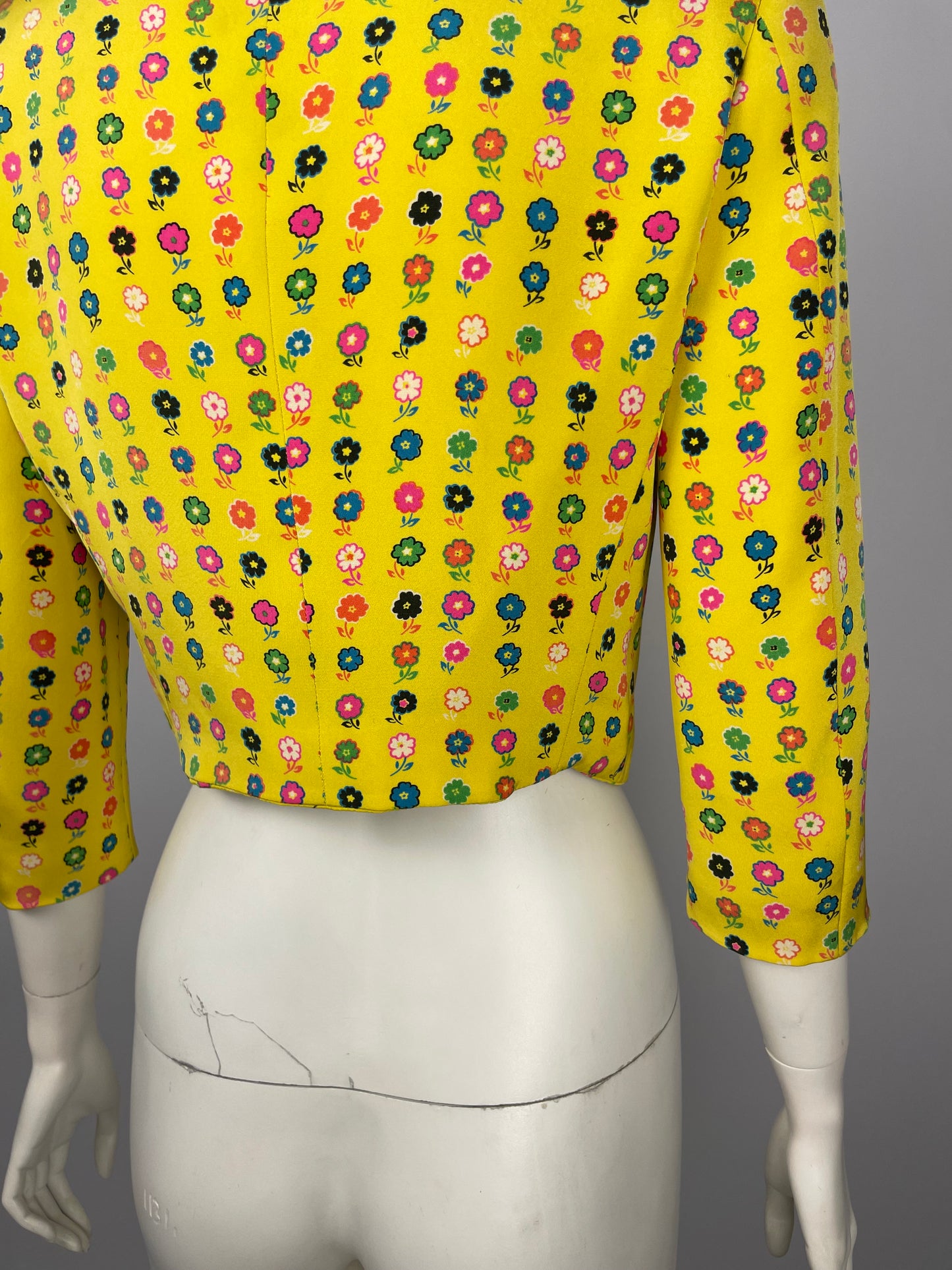Gianni Versace S/S 1993 Flower Print Cropped blazer