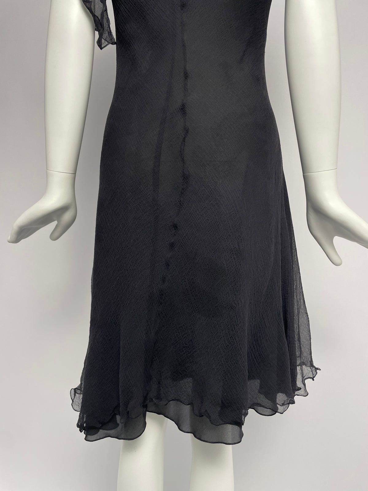 Emporio Armani 1990's Bias ruffle maxi dress