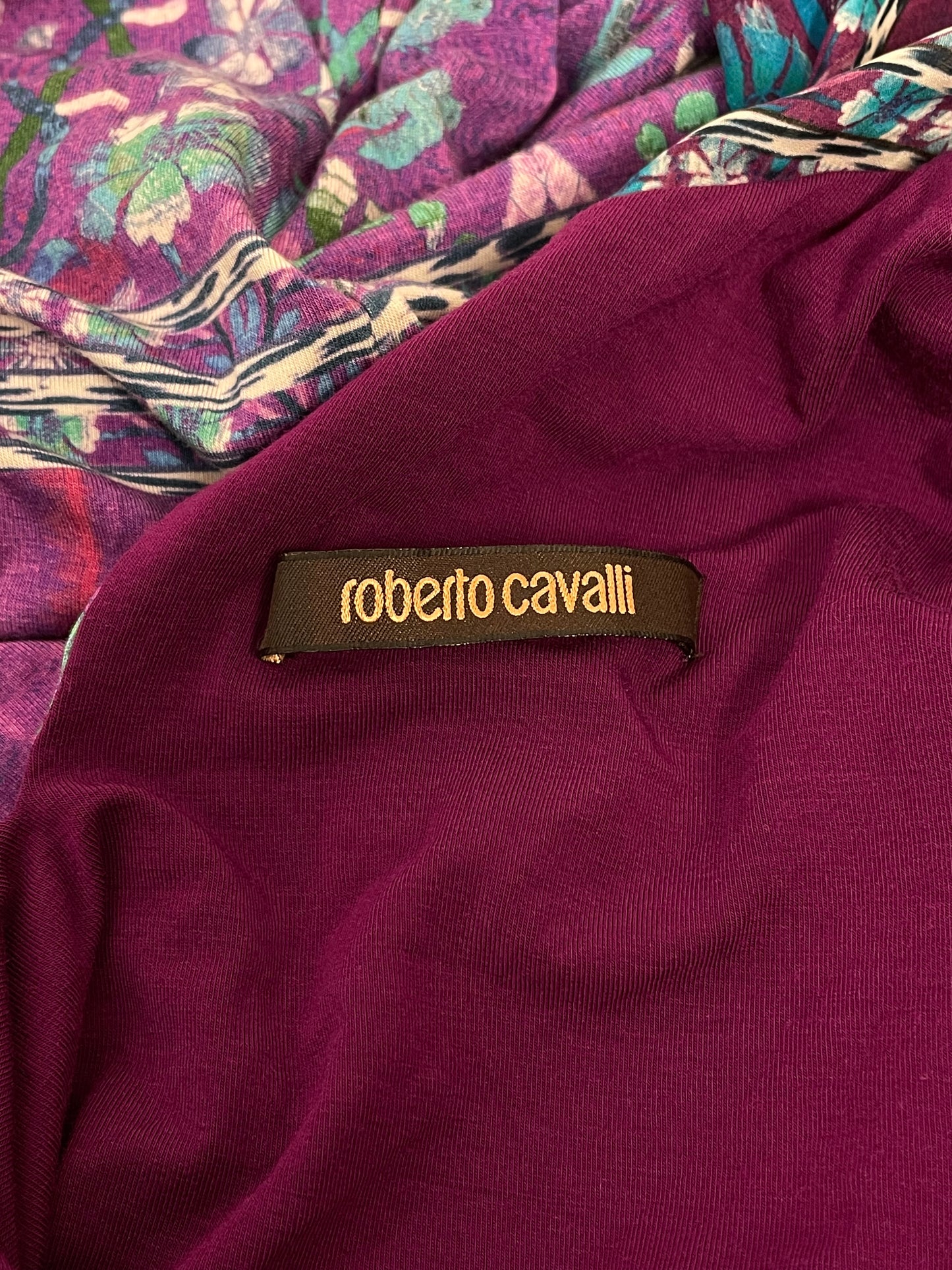 Roberto Cavalli 2008 flower print scarf blouse